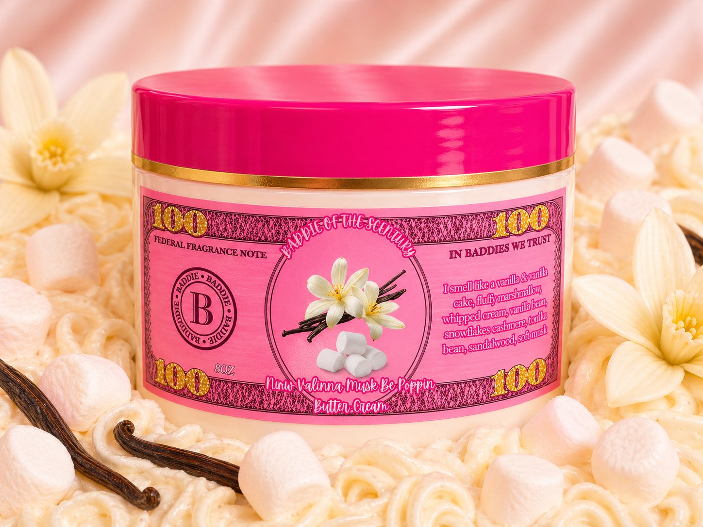 Ninis Valinna Musk Be Poppin' creme de la baddie butter cream 8oz
