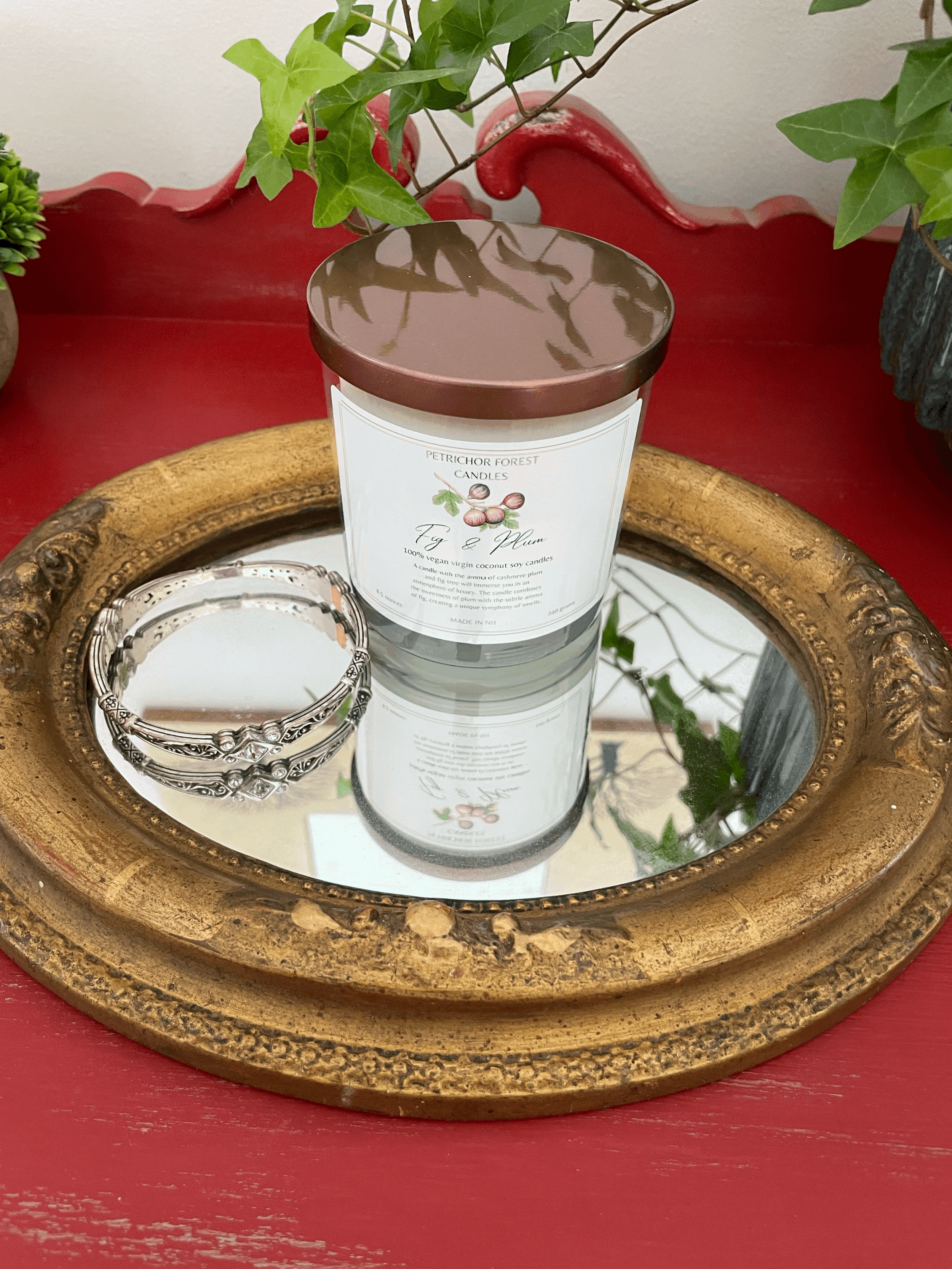 Fig & Plum Candle in Reusable Rocks Glass