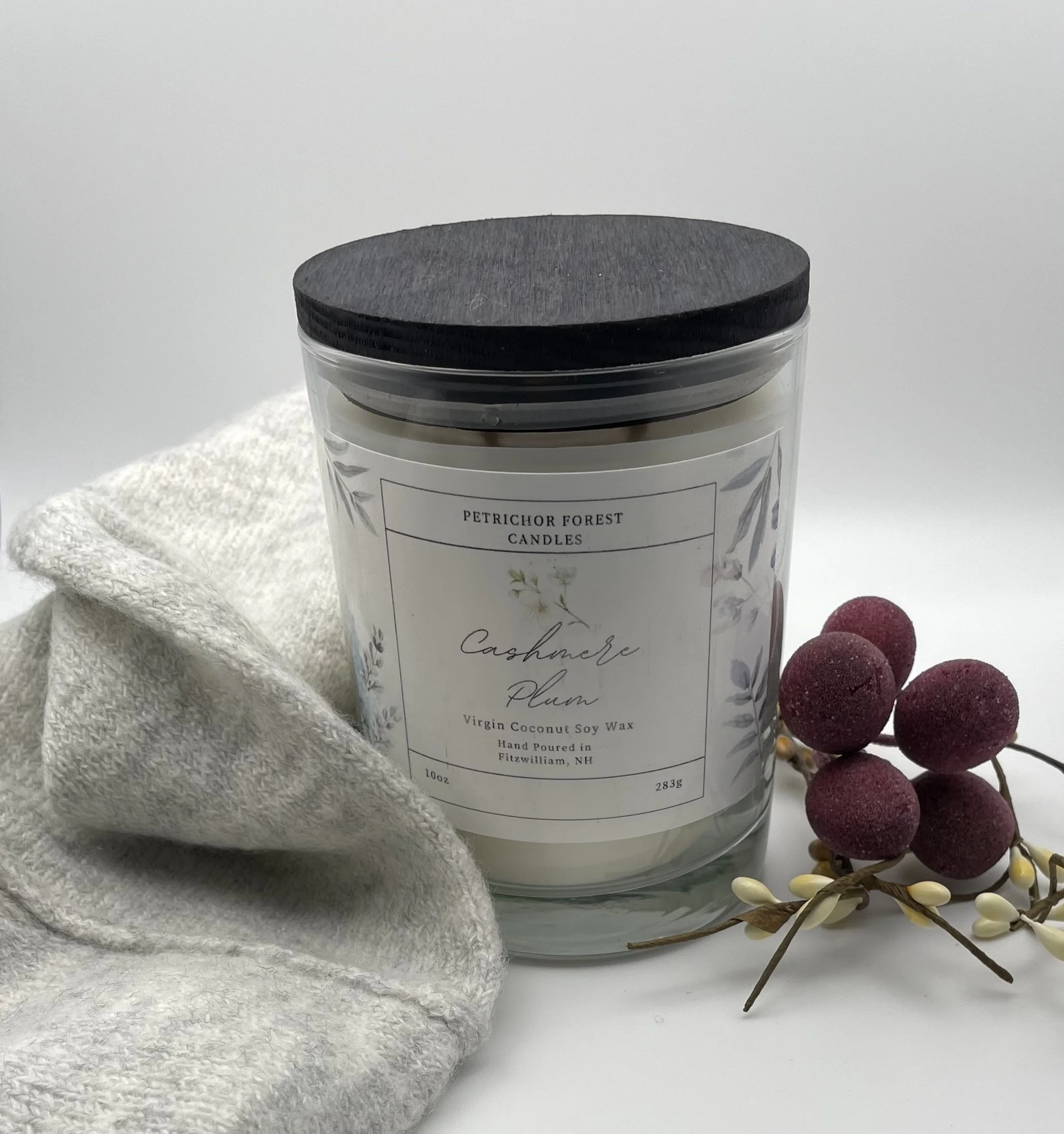 Cashmere Plum Candle in Reusable Glass