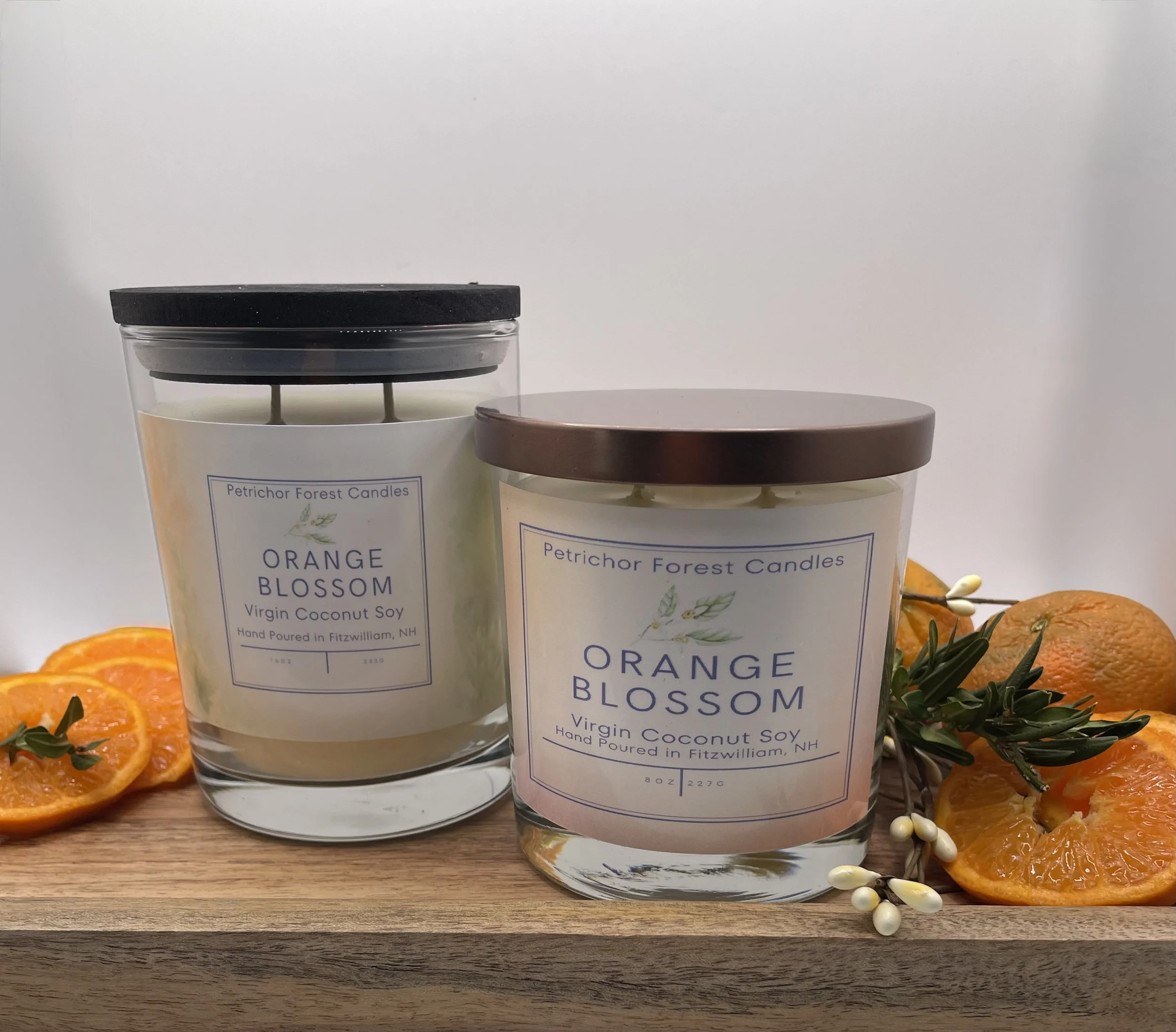 Orange Blossom Candle in Reusable Rocks Glass