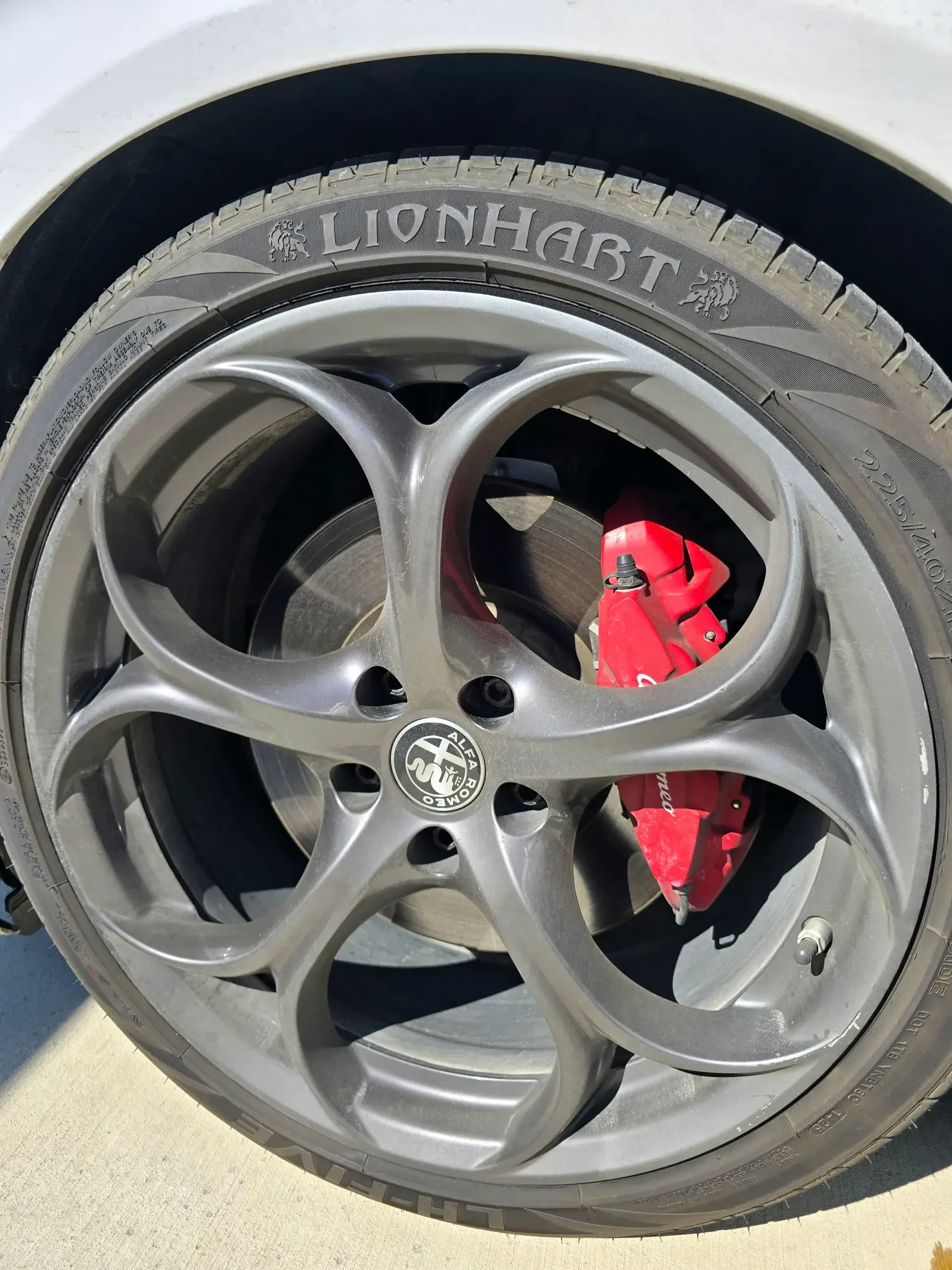 Brake dust and road grime buildup