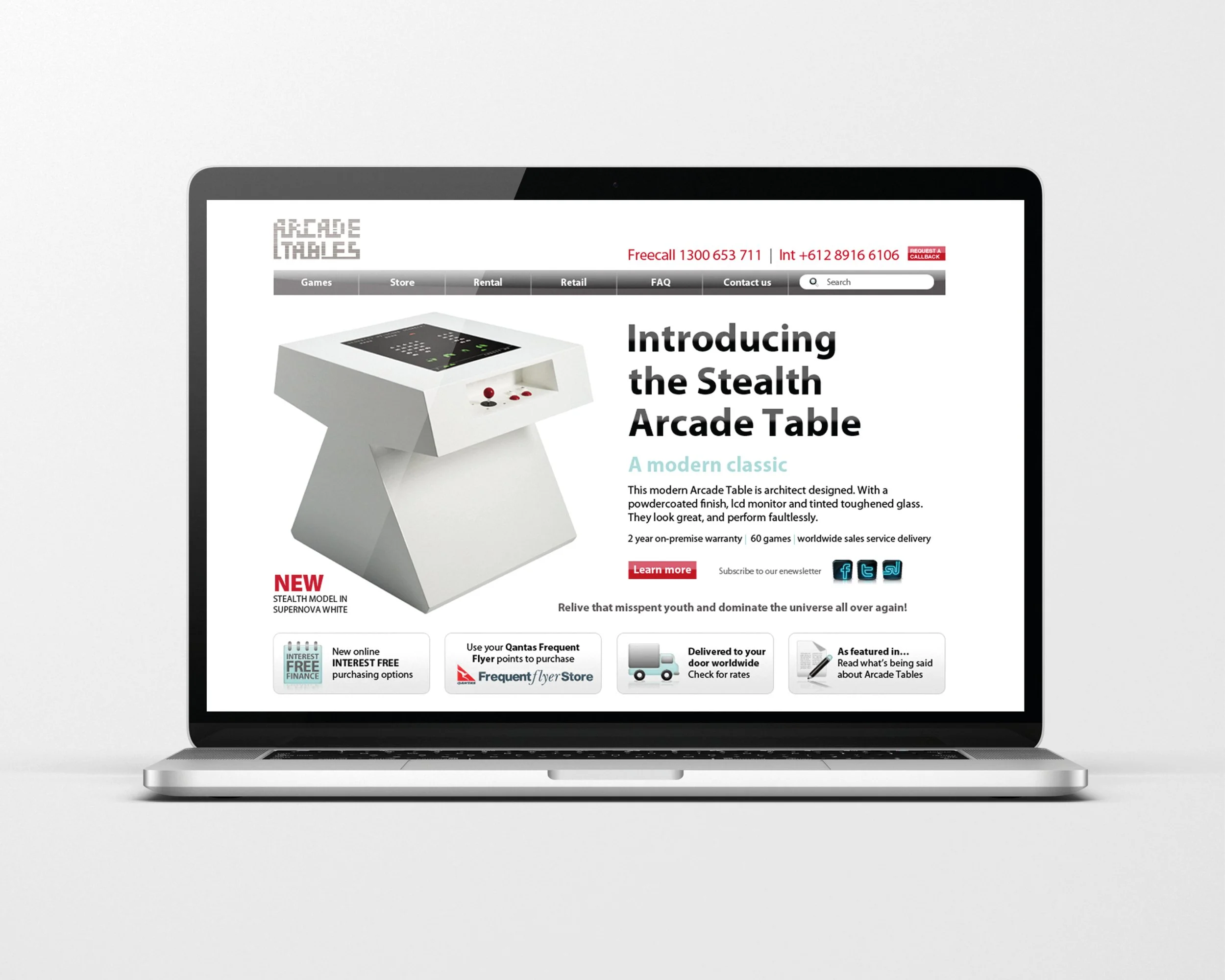 Arcade Tables Marketing Design