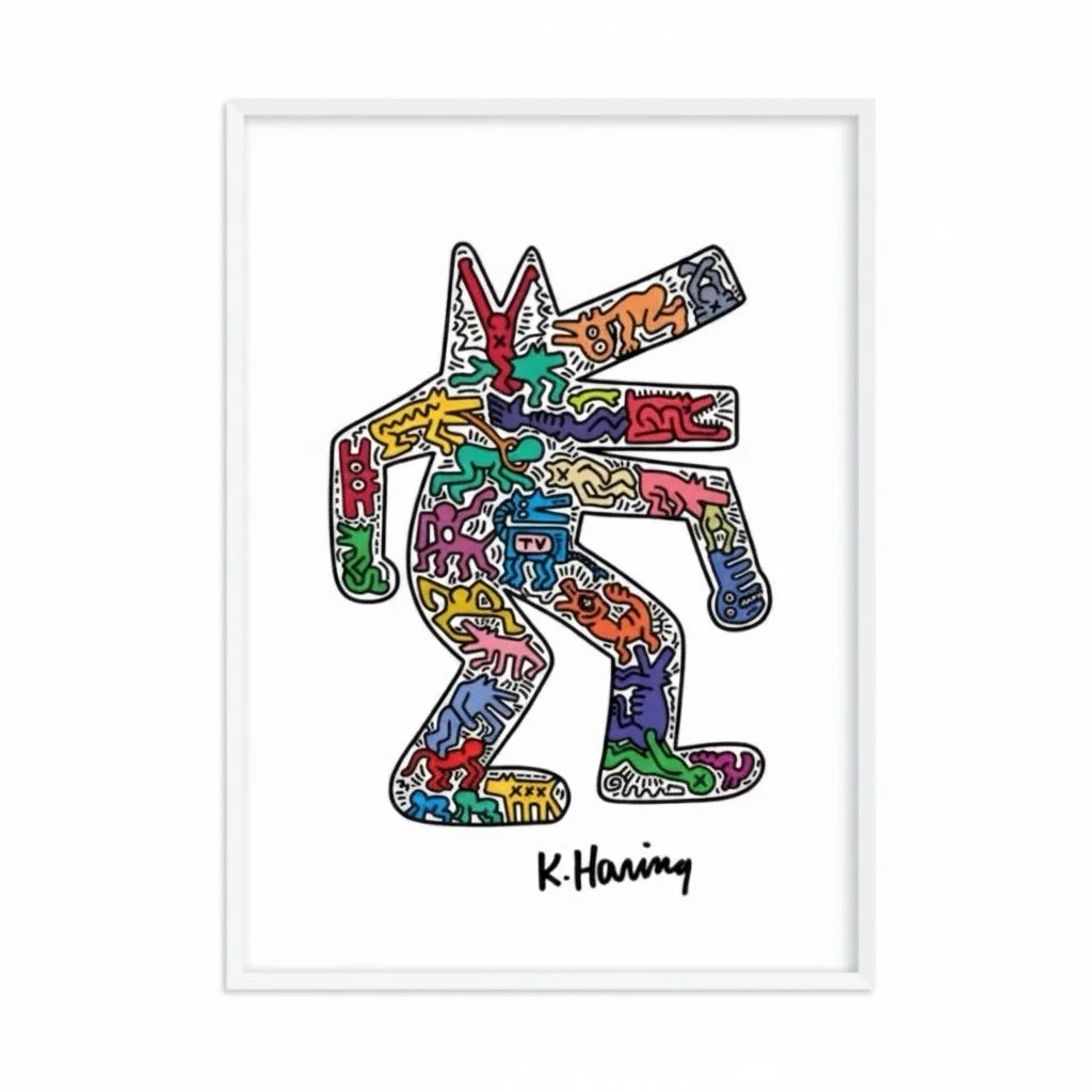 'Dog' Keith Haring art poster | Keith Haring