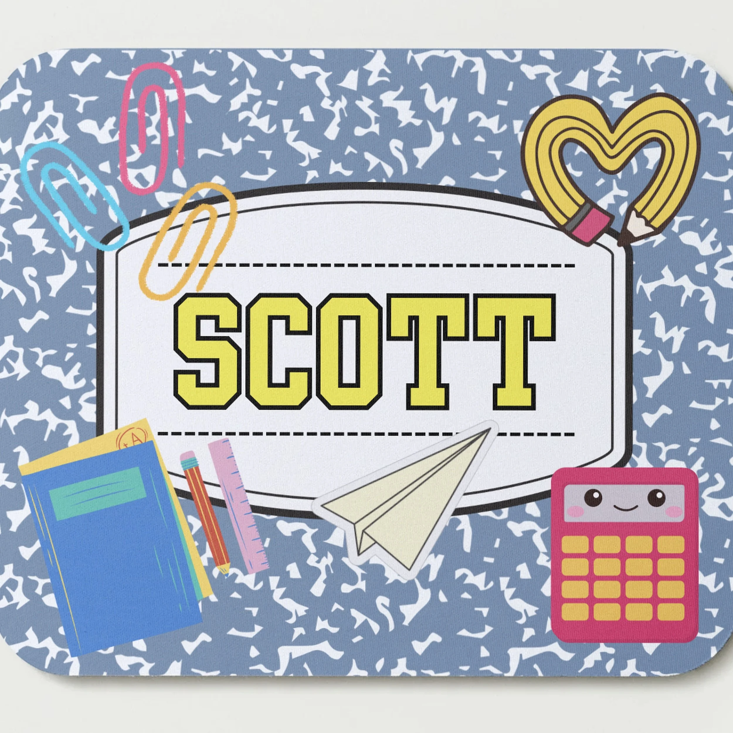 Personalized Composition Notebook Mousepad