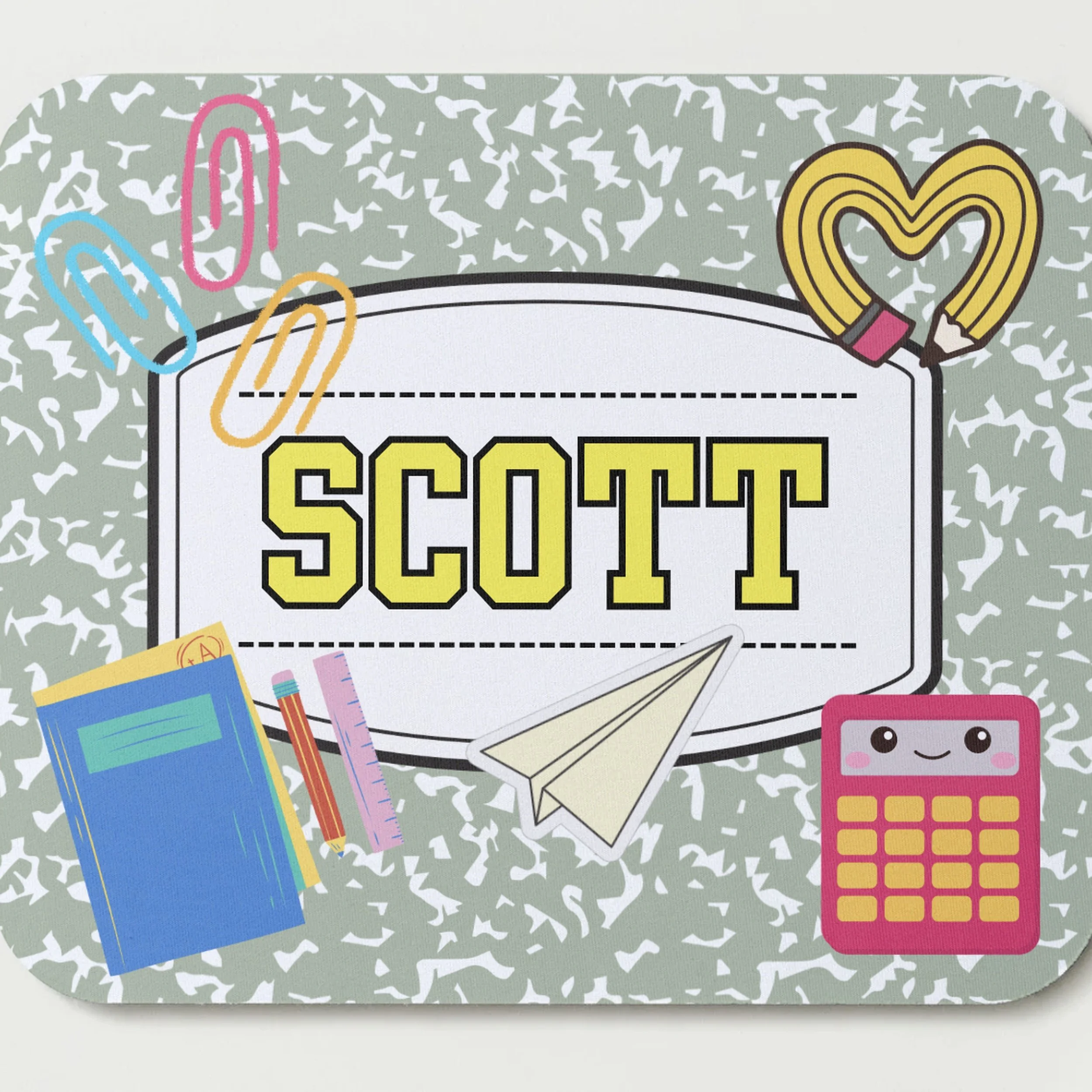 Personalized Composition Notebook Mousepad