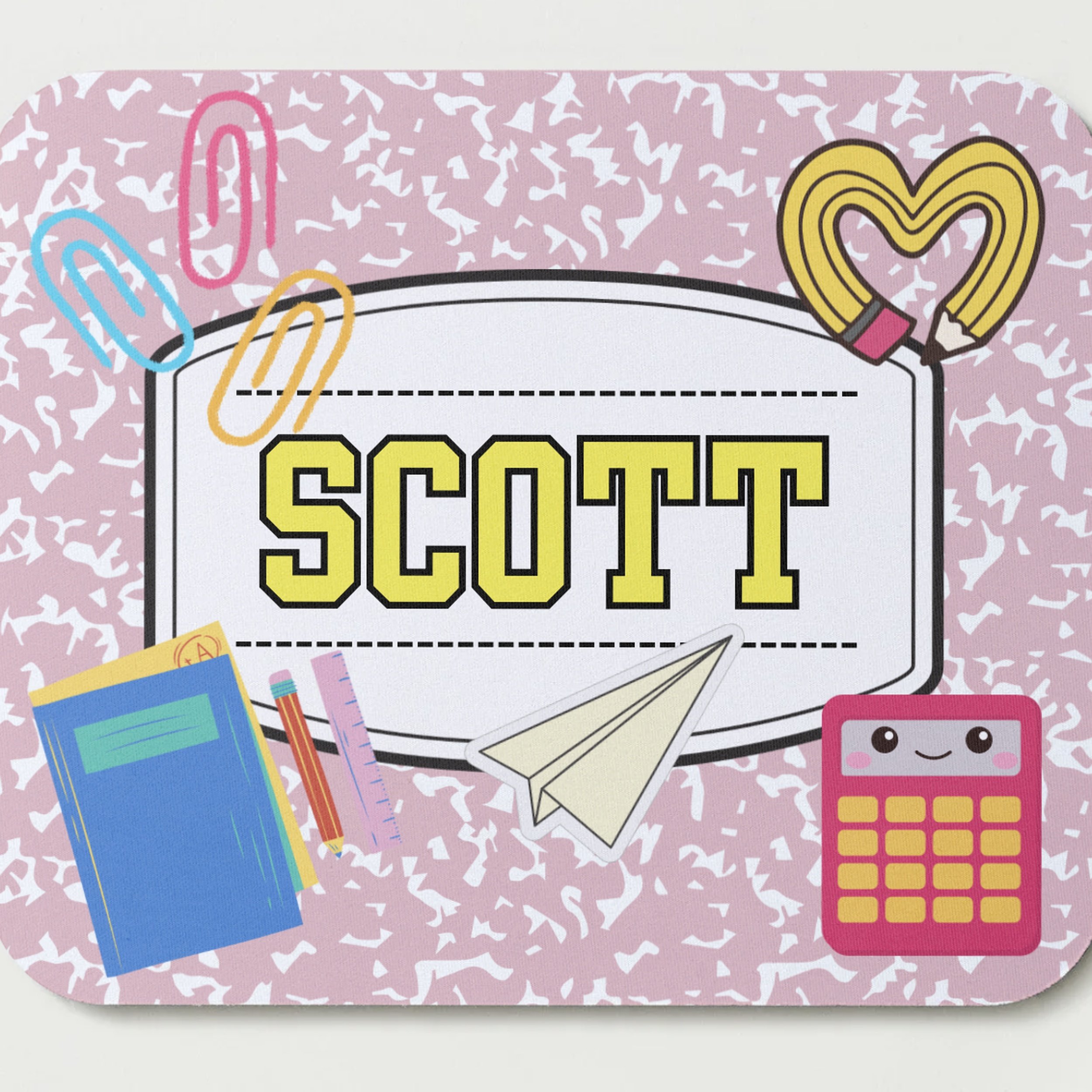 Personalized Composition Notebook Mousepad