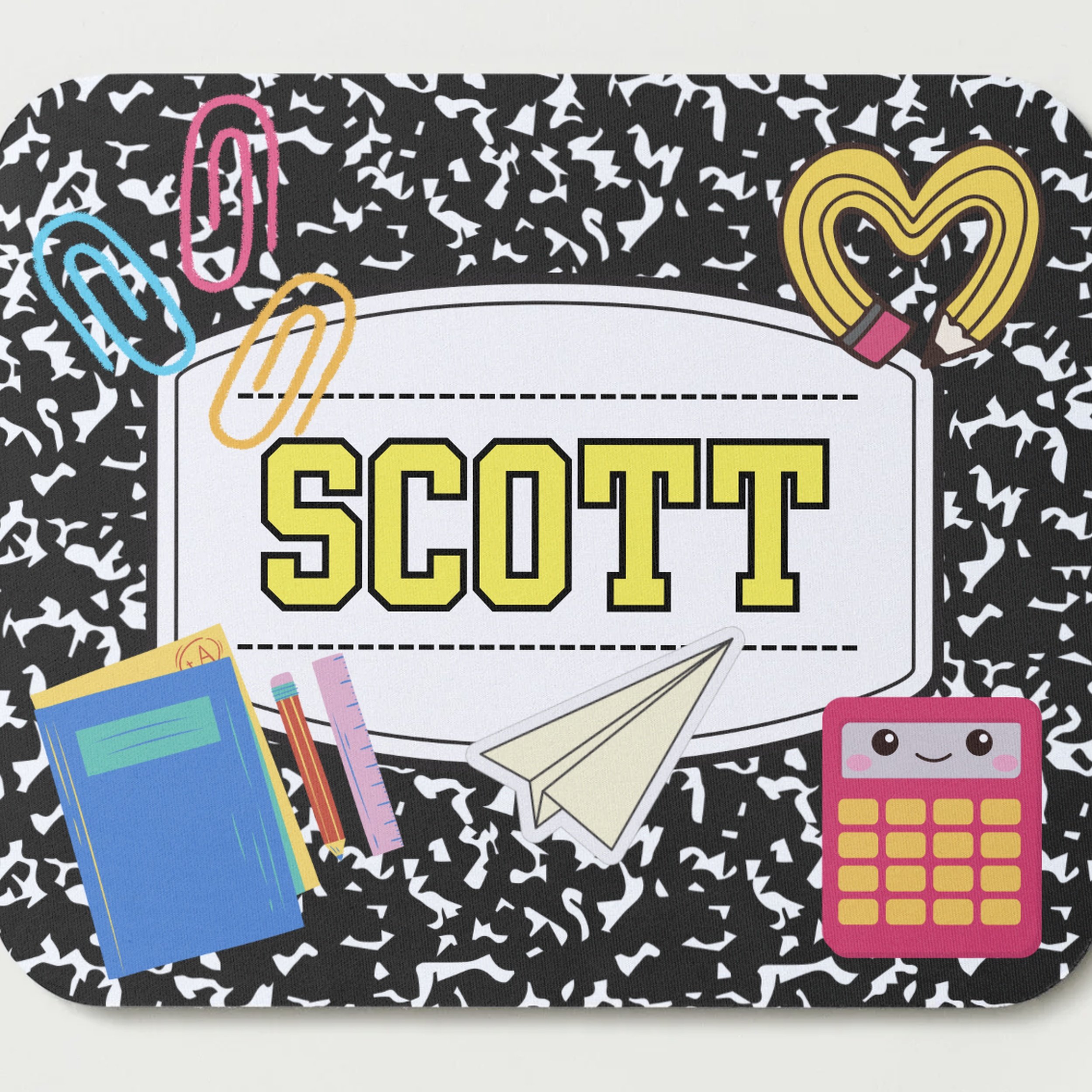 Personalized Composition Notebook Mousepad
