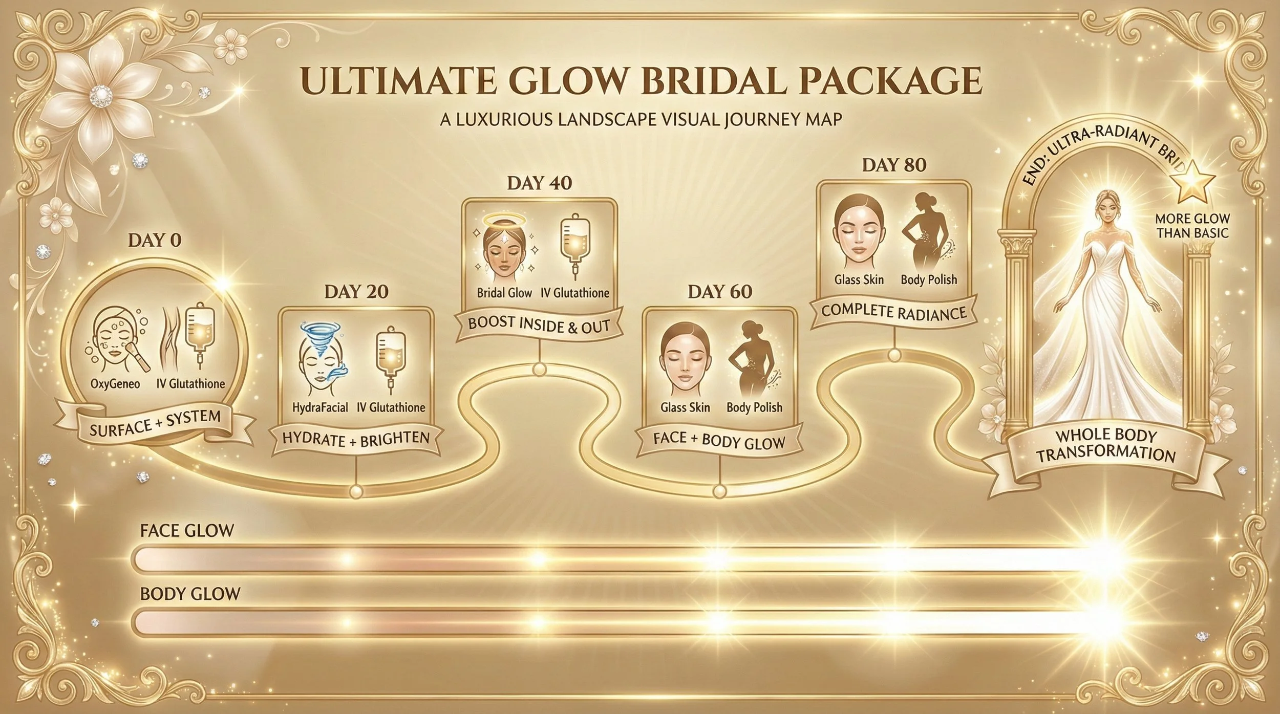 oxygeneo, IV Glutathione, Hydrafacial, bridal glow, glass  skin, body polishing