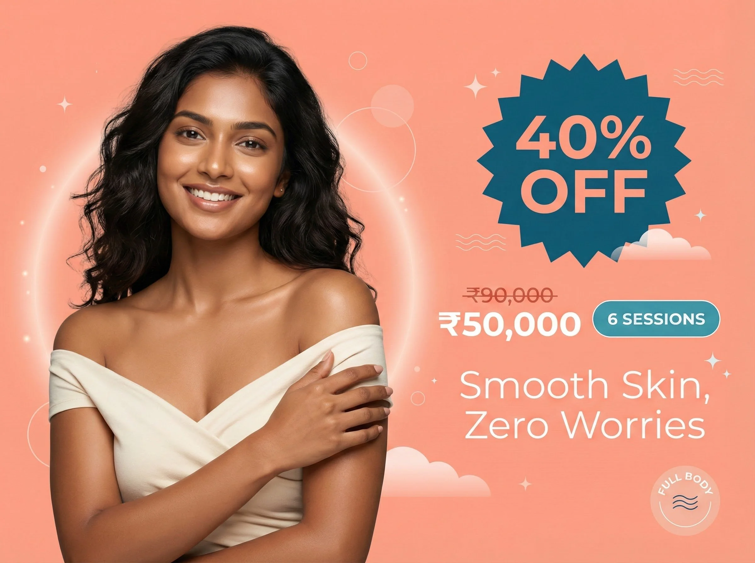 full body laser hair reductic popular package