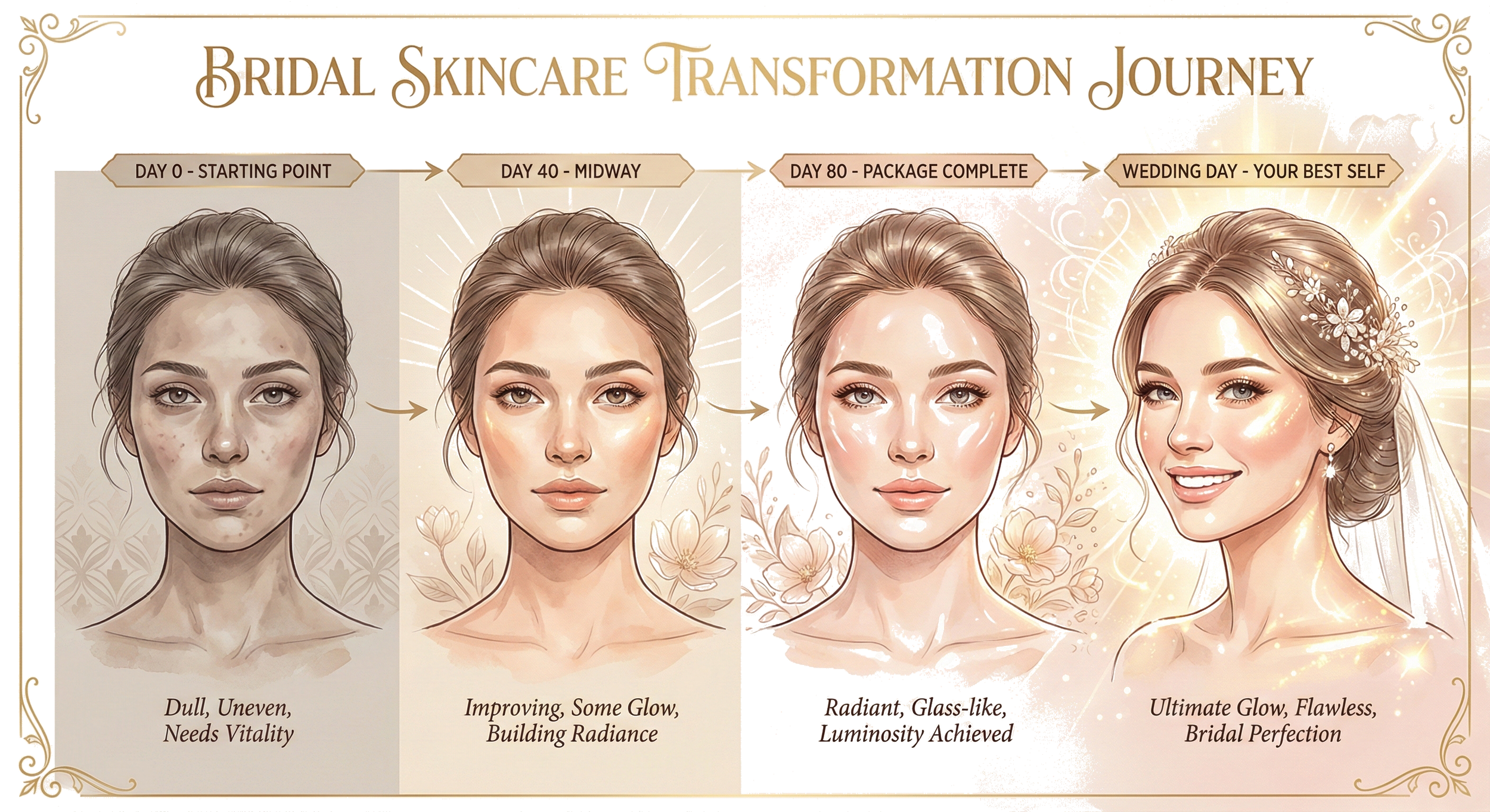 transformation of dull uneven to bridal perfection