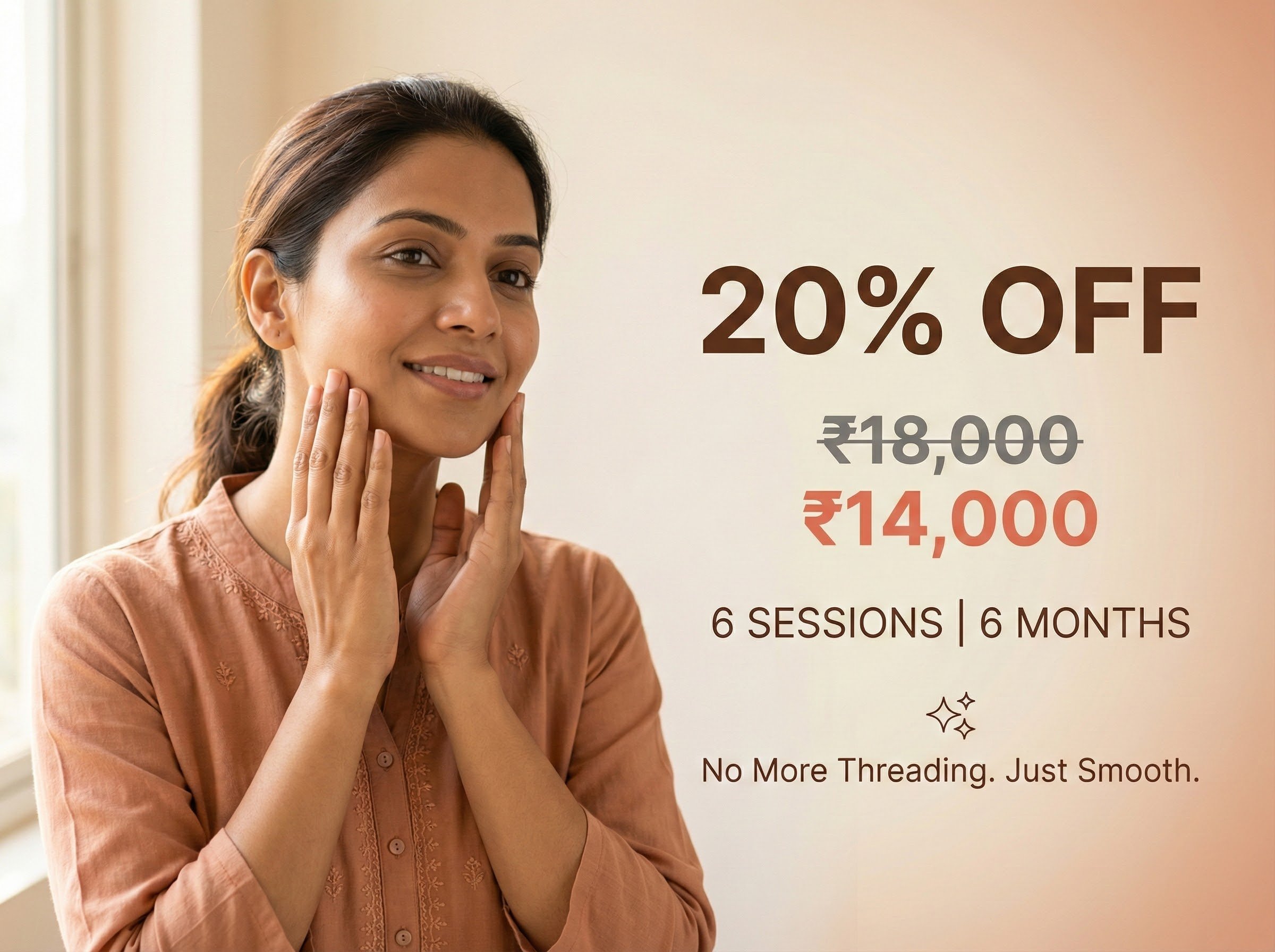 laser hair reduction package for face