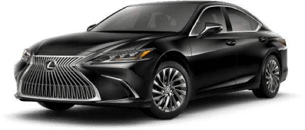 Black Lexus sedan with sleek design and silver accents