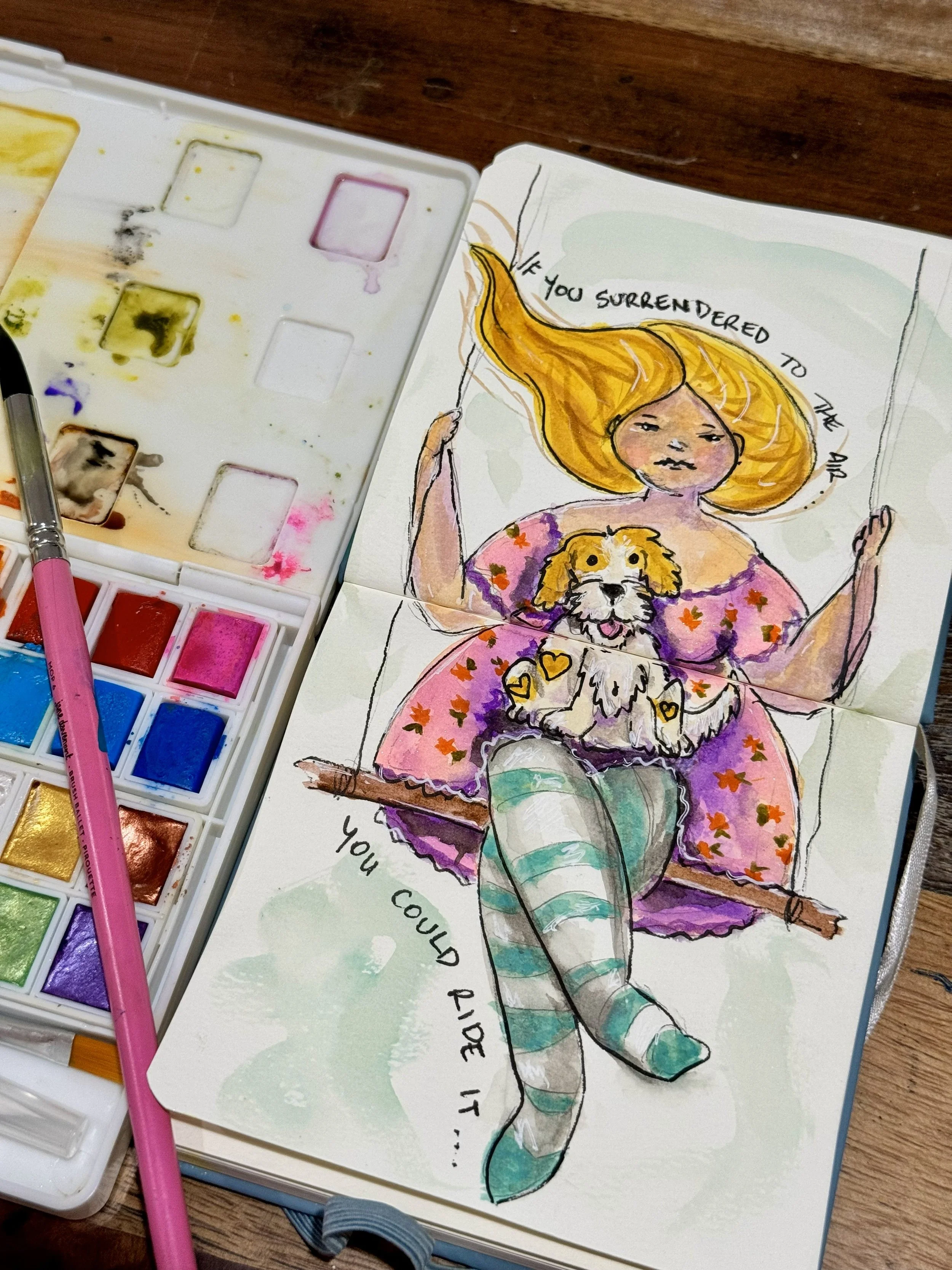 Hang on tight little guy