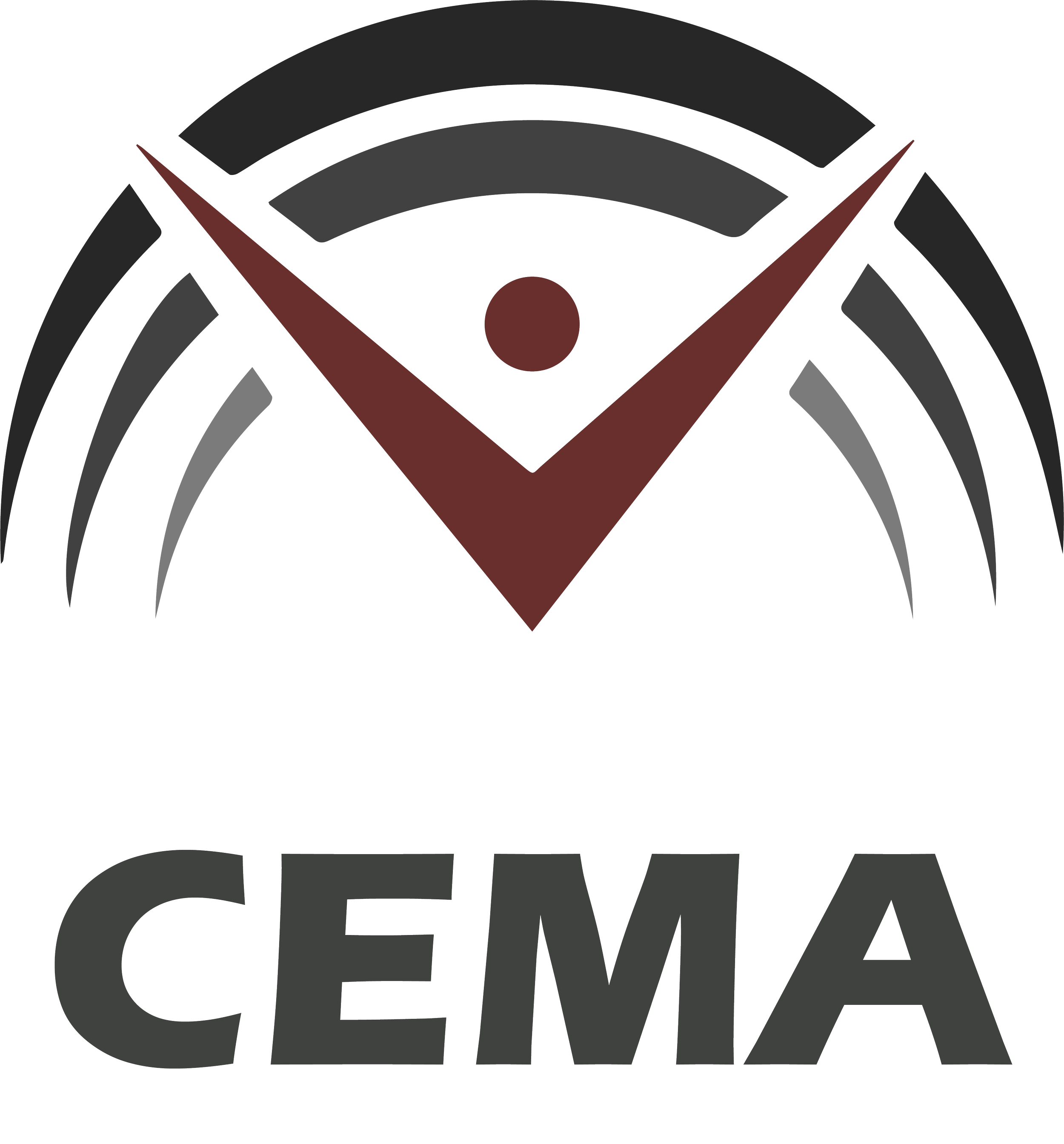 CEMA logo with a stylized gauge and arrows pointing to the right, and the word CEMA underneath.