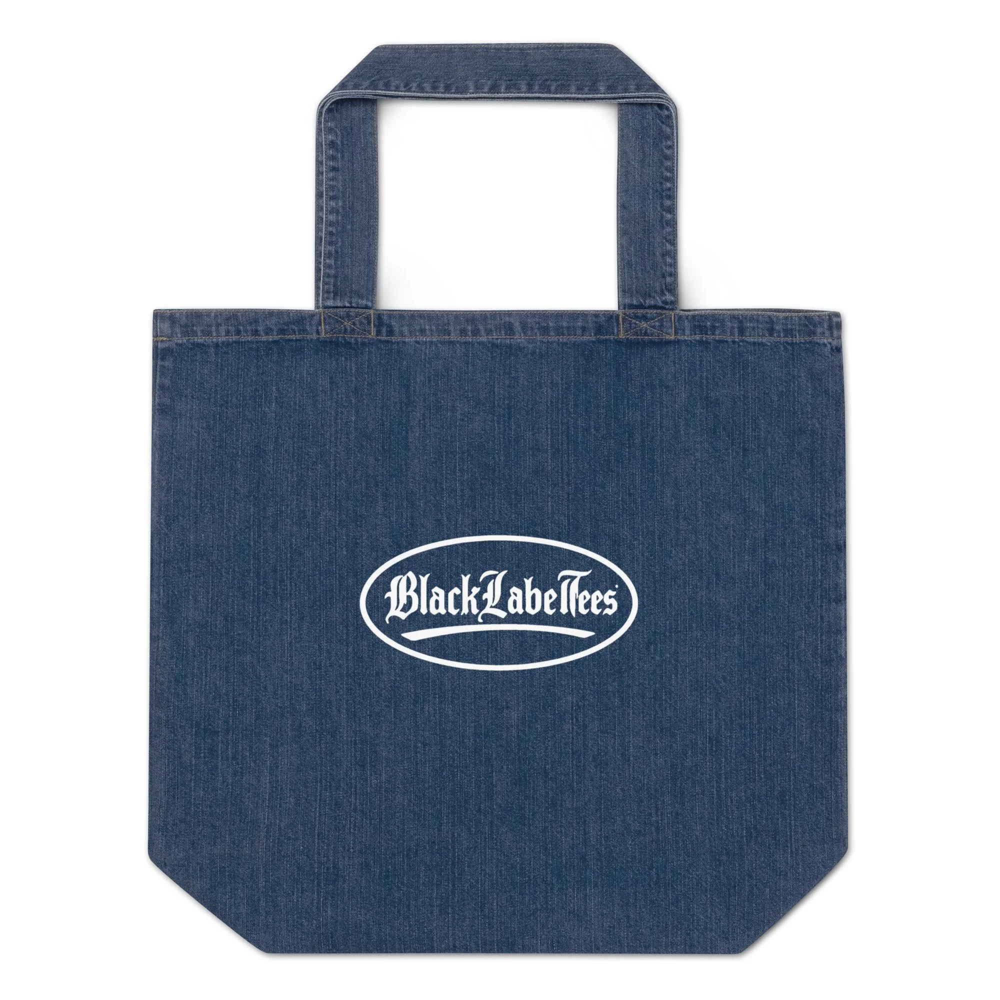 Organic denim tote bag