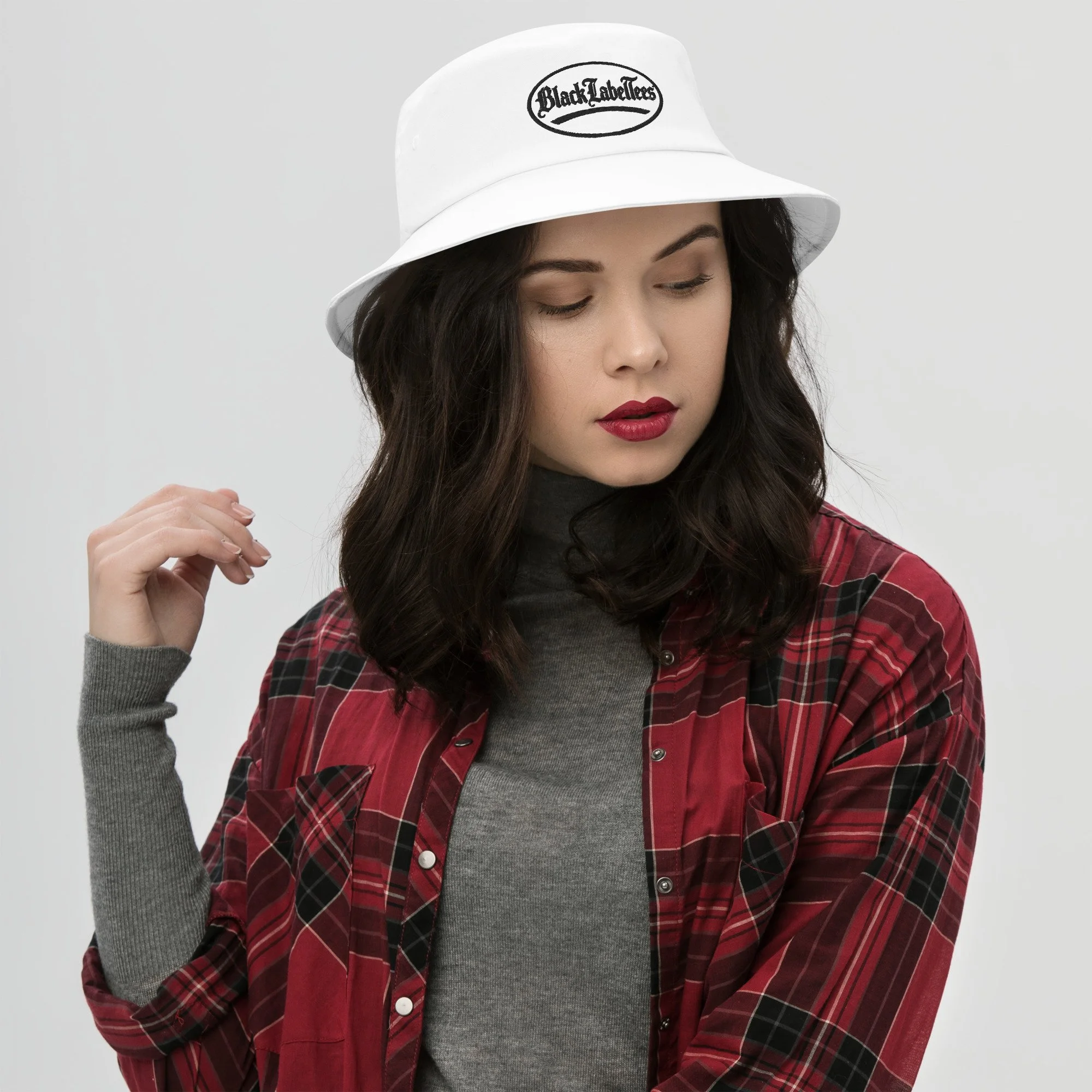 Black label tees Embroidery Bucket Hats