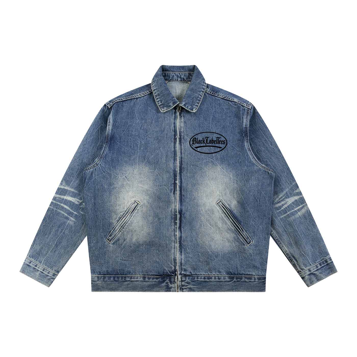 Vintage Astro Zip Up Denim Jacket