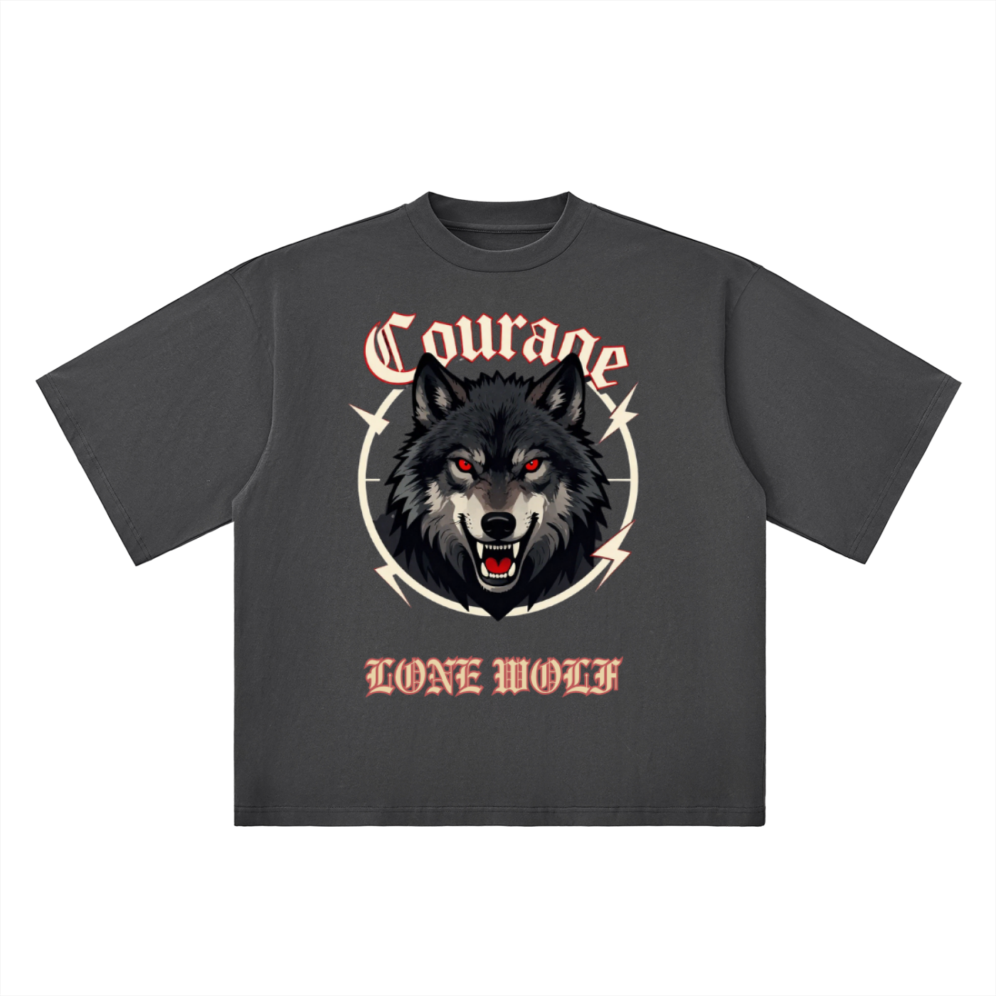 LONE WOLF BLKLT Oversized Drop Shoulder T-Shirt
