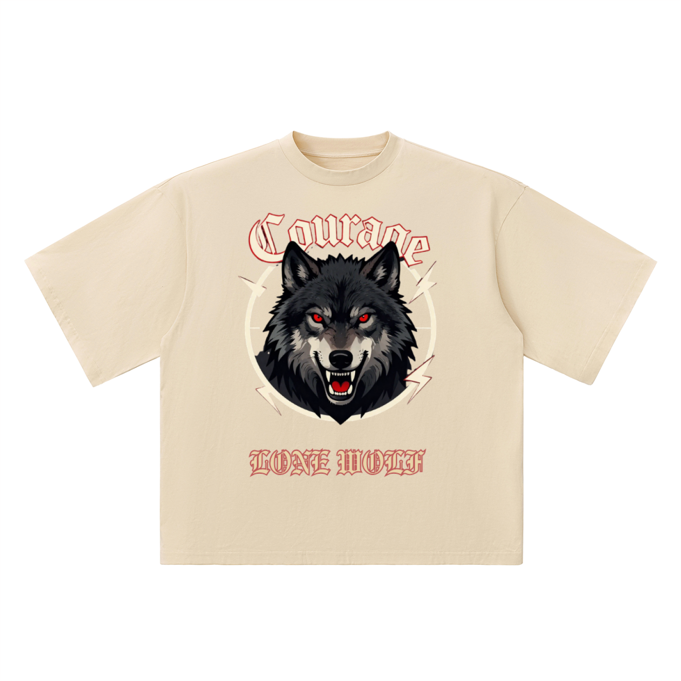 LONE WOLF BLKLT Oversized Drop Shoulder T-Shirt