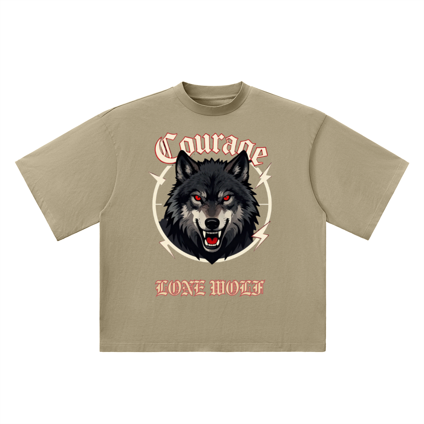 LONE WOLF BLKLT Oversized Drop Shoulder T-Shirt