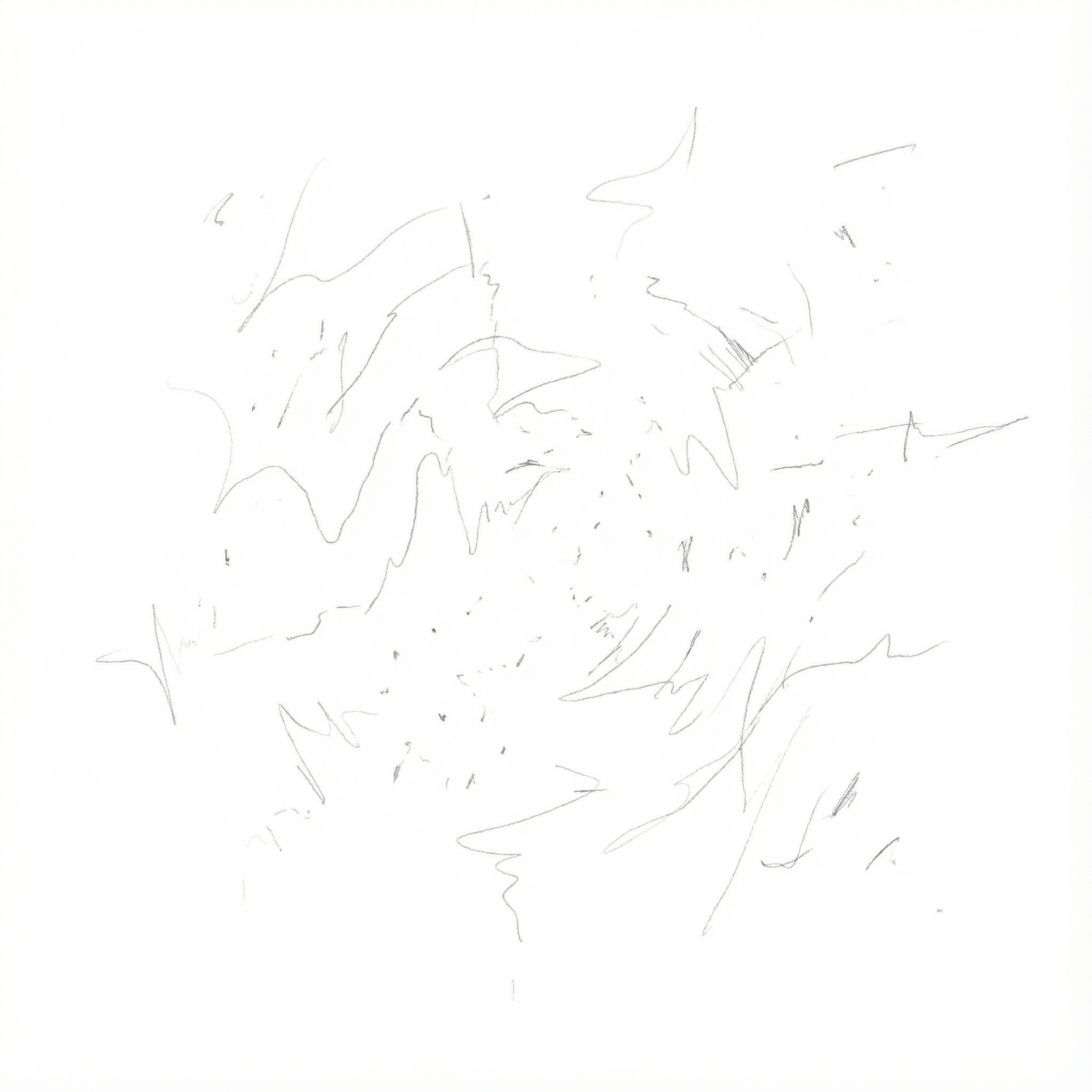 Dessin schématique avec des lignes fines et des formes abstraites, ressemblant à une esquisse ou un croquis minimaliste.