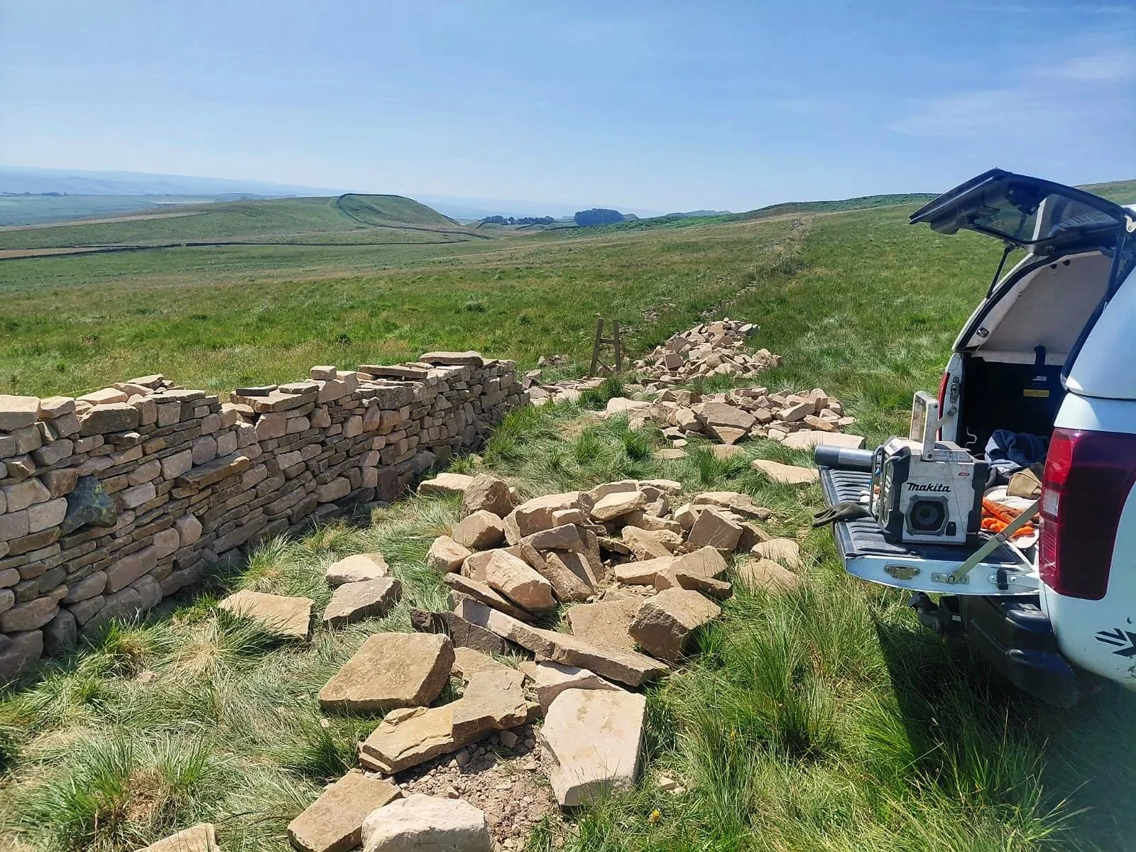 Sewingsheids field walling, natural stone, field walling, field boundary
