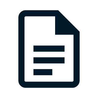 Een pictogram van een document met tekstregels