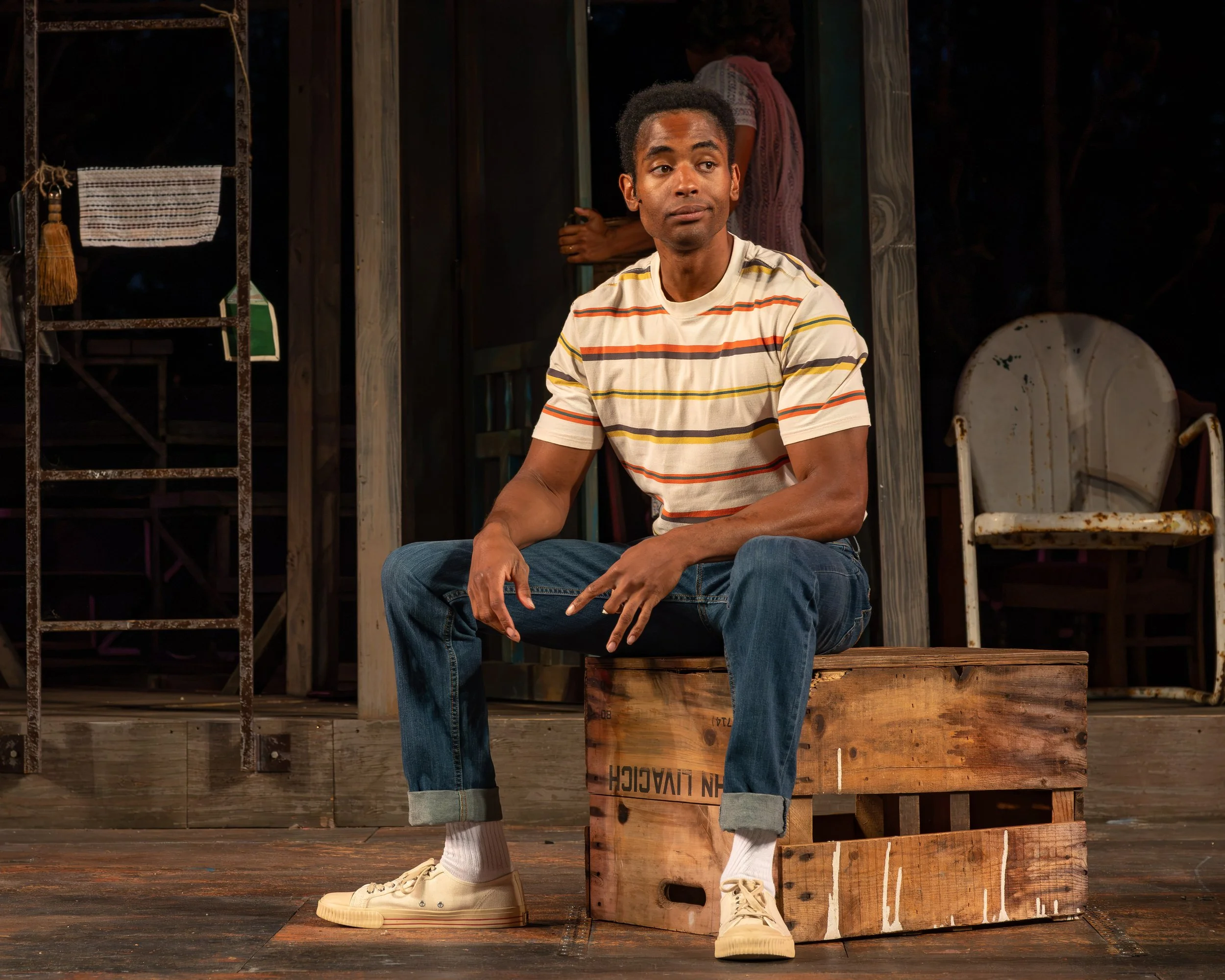 Iyanu Olukotun as Cory in Fences, photographed by Kevin Lohman