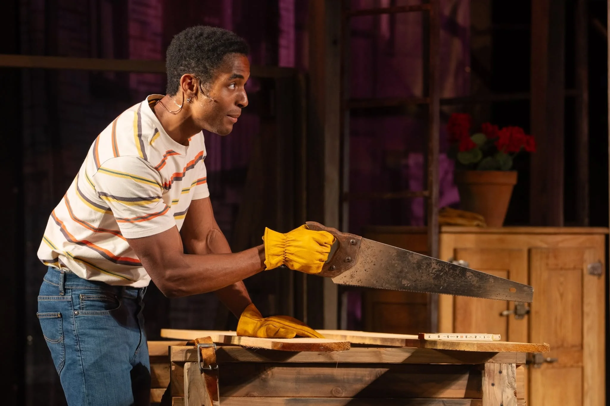 Iyanu Olukotun as Cory in Fences, photographed by Davis Banta