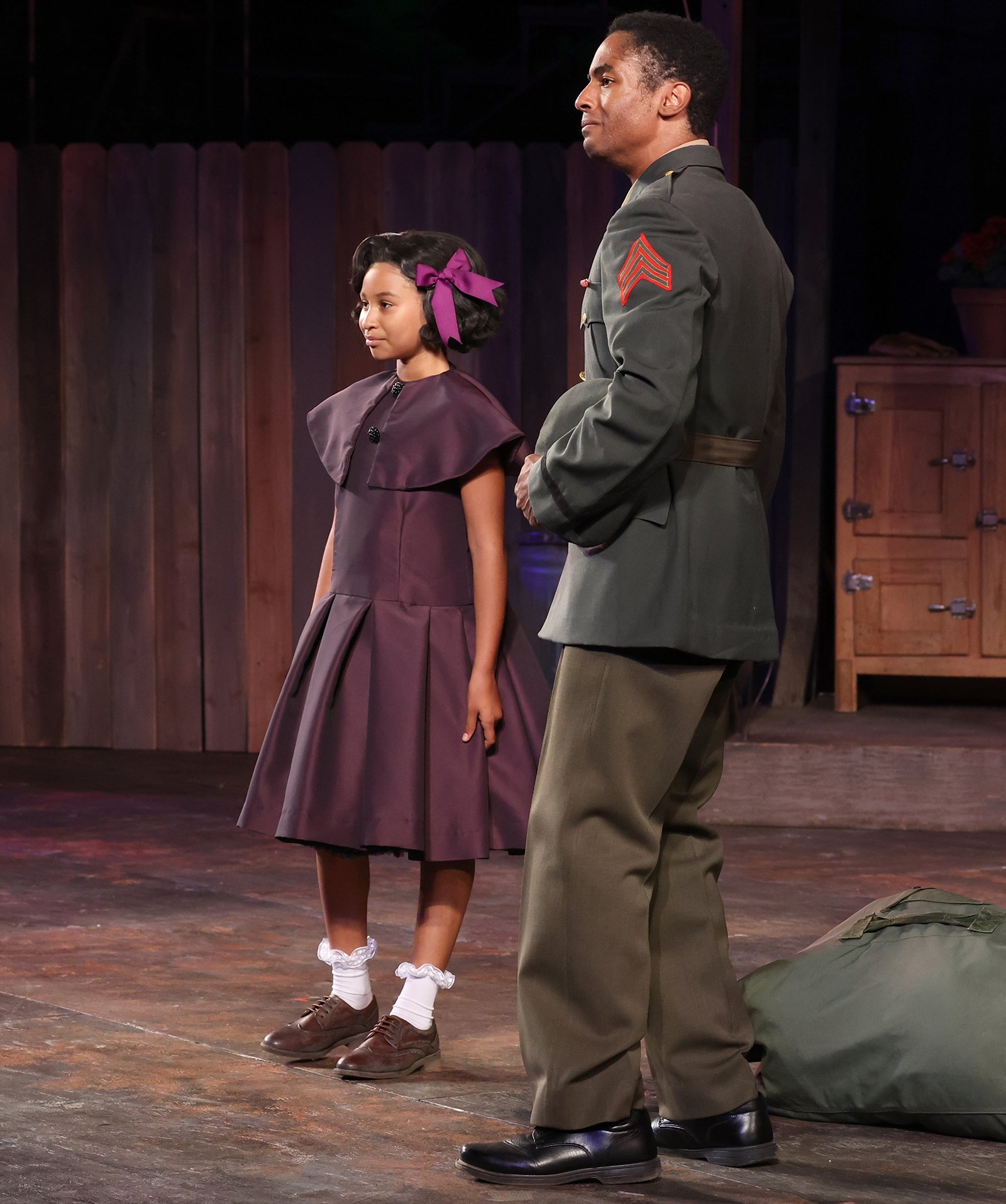 Mamia Biaye as Raynell with Iyanu Olukotun as Cory in Fences, photographed by Shmuel Thaler