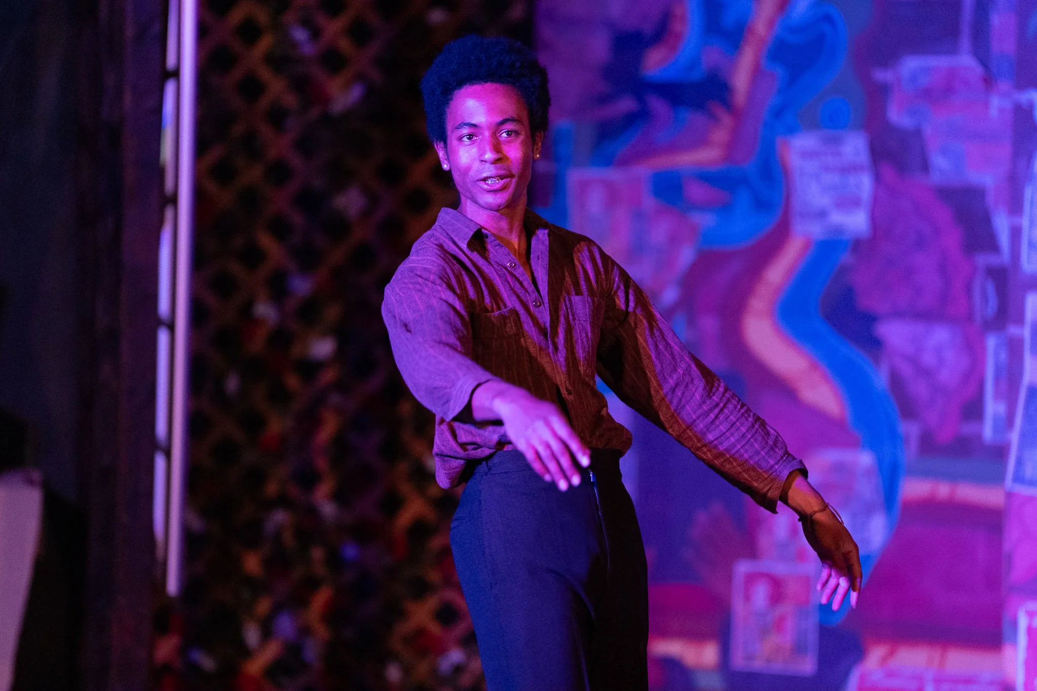 Iyanu Olukotun as Romeo in a solo scene from Romeo and Juliet, photographed by Frank Chen
