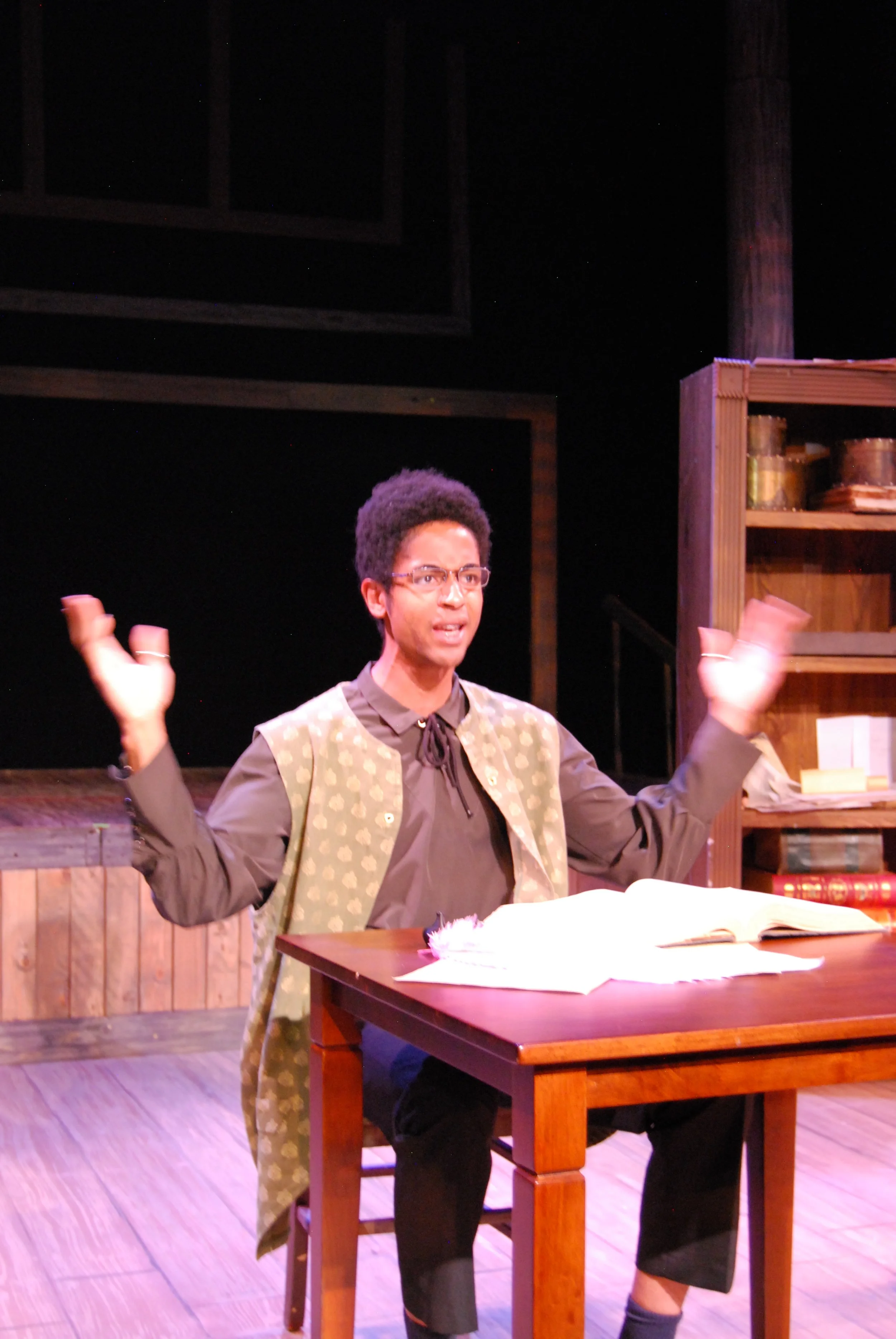 Iyanu Olukotun as Ed Knight in a solo scene from The Book of Will, photographed by Elaine Yee
