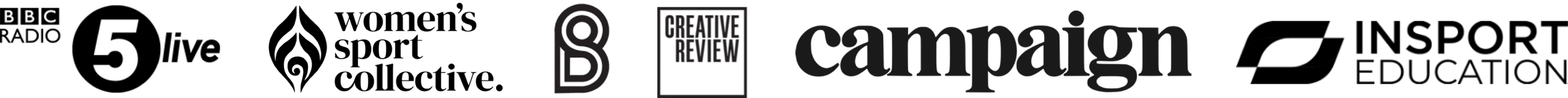 Close-up of text and logos on a black background.