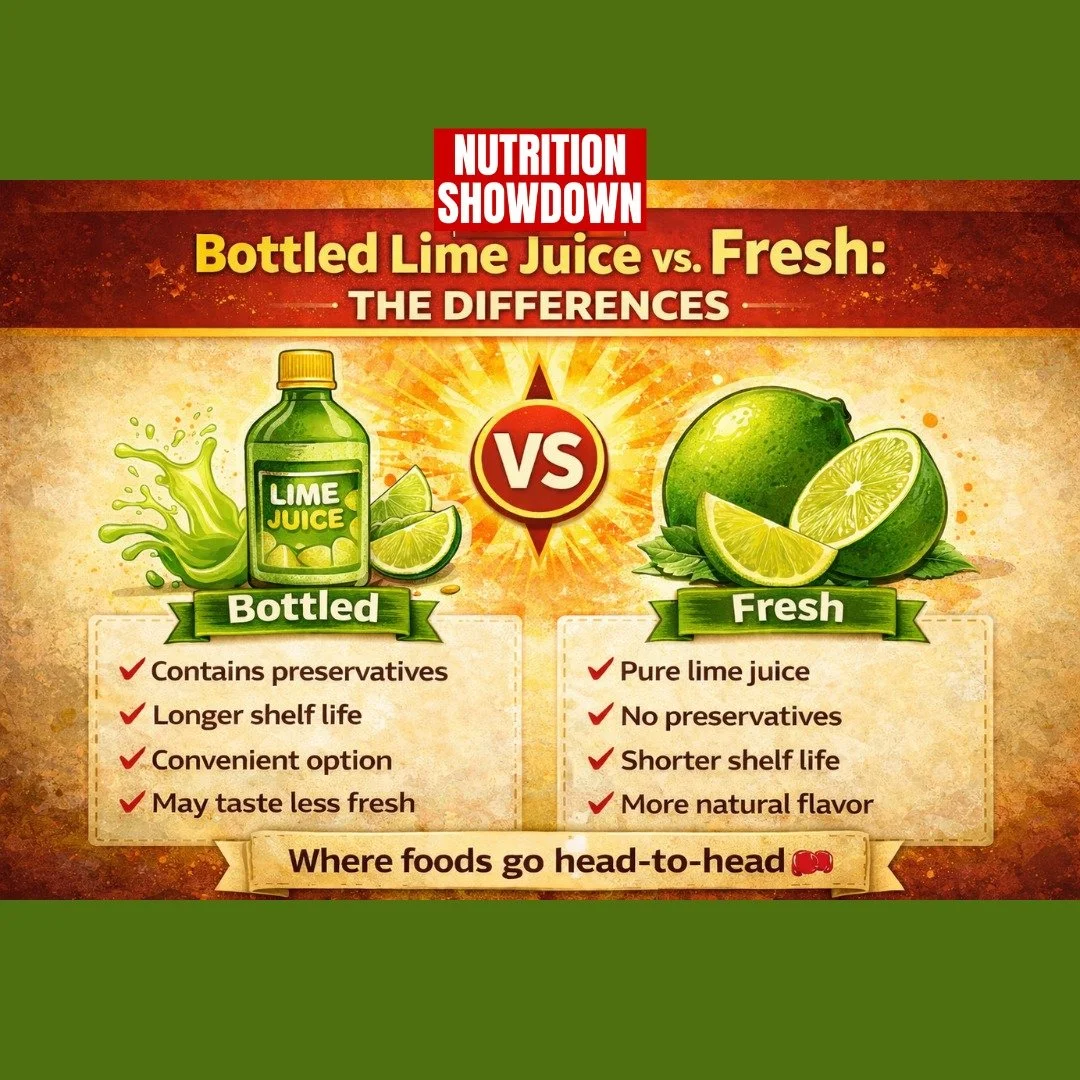 Save this now 💾 so you stop wasting money on ingredients that taste like regret.

That plastic bottle of lime juice is convenient, sure.

But here's what they don't tell you 👇

🍋 Bottled = processed concentrate + water + citric acid + preservative