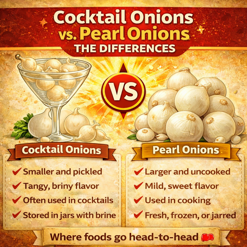 Cocktail Onions vs. Pearl Onions: Key Differences