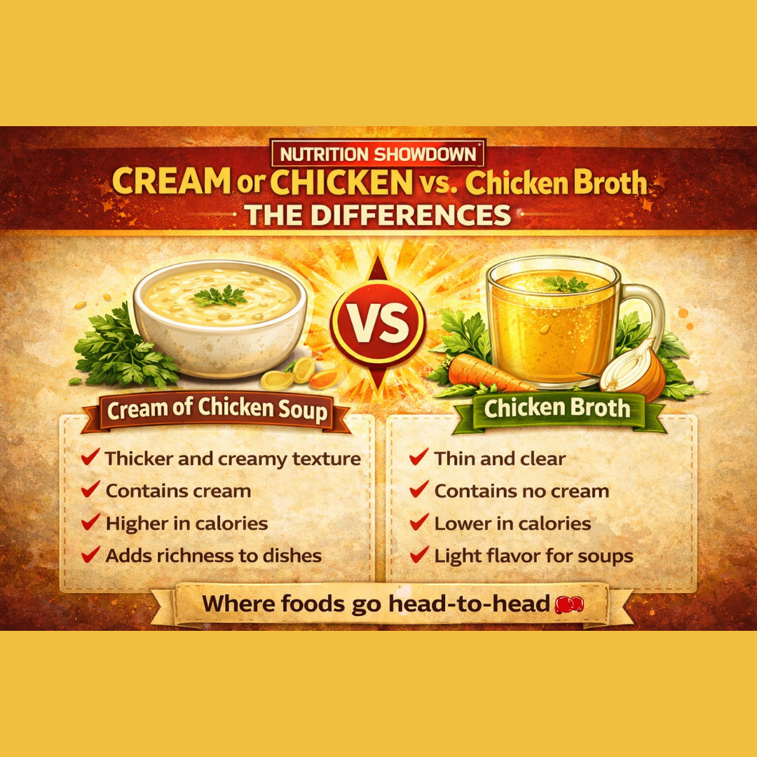 Cream of Chicken Soup vs. Chicken Broth: Key Differences