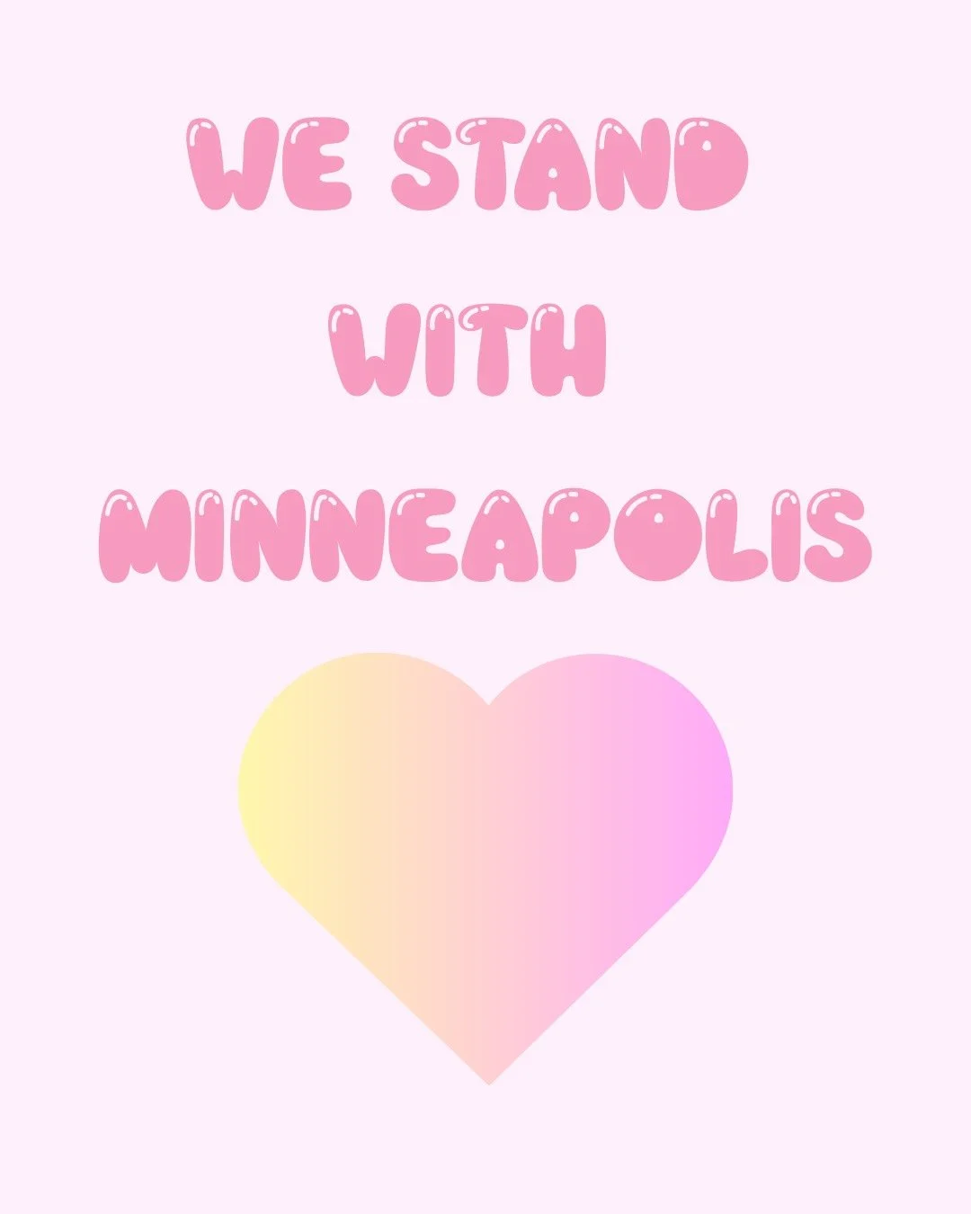We stand with Minneapolis 💕

Proceeds from any sales made this weekend will be donated to the Women's Foundation of Minnesota's Immigrant Rapid Response Fund. Link in bio to donate directly. 

#minneapolis #mnlove #iceout #resist