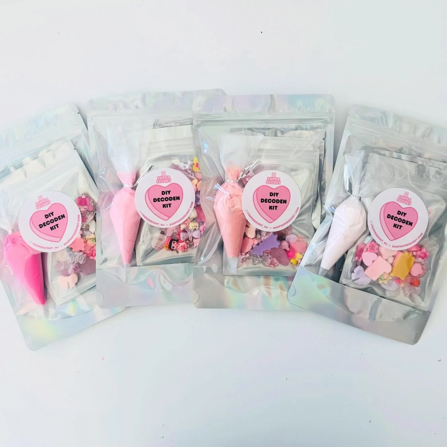 Our DIY kits make great gifts for your valentine. 💌 Available now on shopsupersecret.com and Etsy. 💕#diy #valentinesday #giftideas #shopsmall #decoden