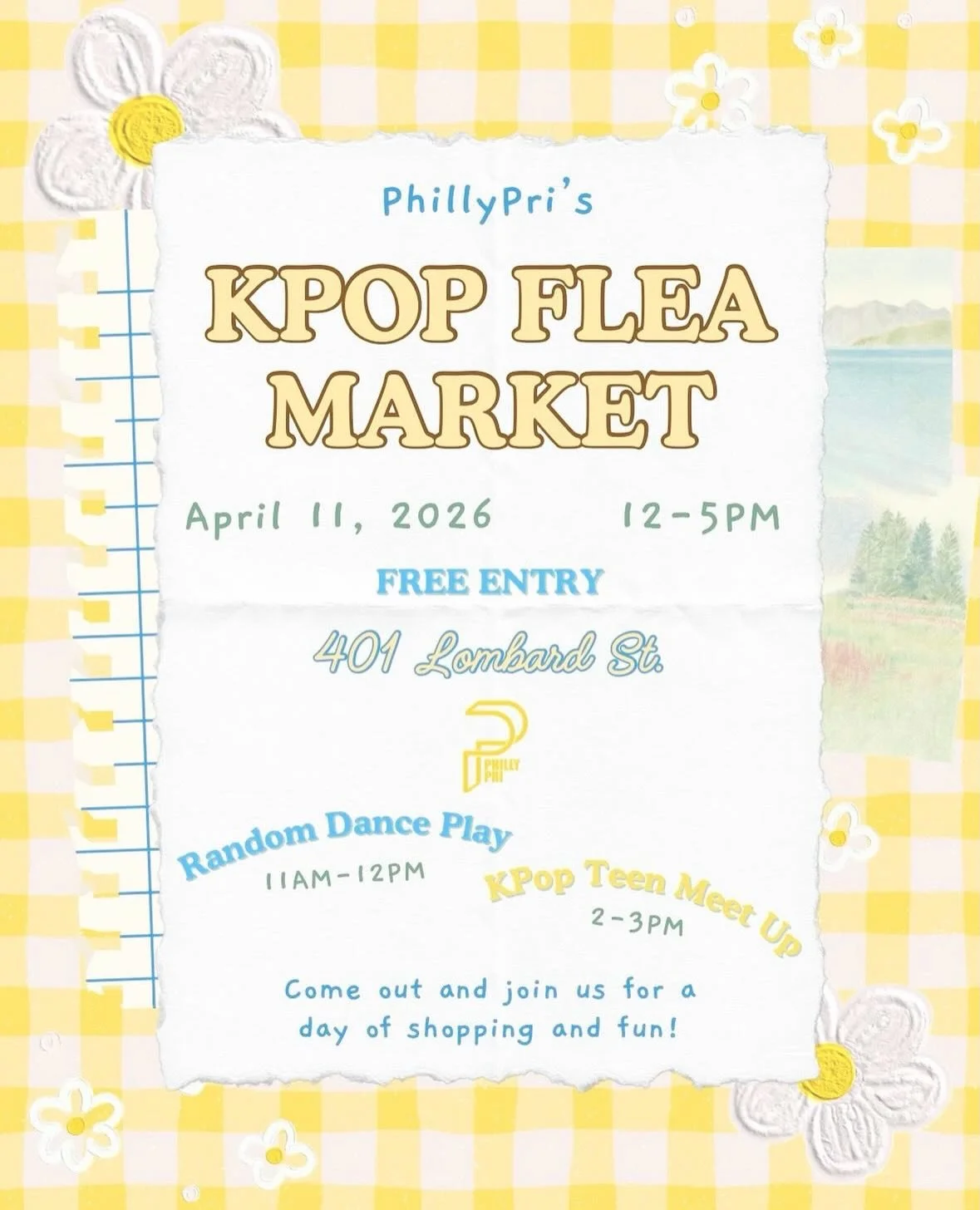 💕✨🎶 Saturday!! Come hang with us at the K-pop Flea Market 💕✨🎶 #kpop #fleamarket #cute #diy #decoden