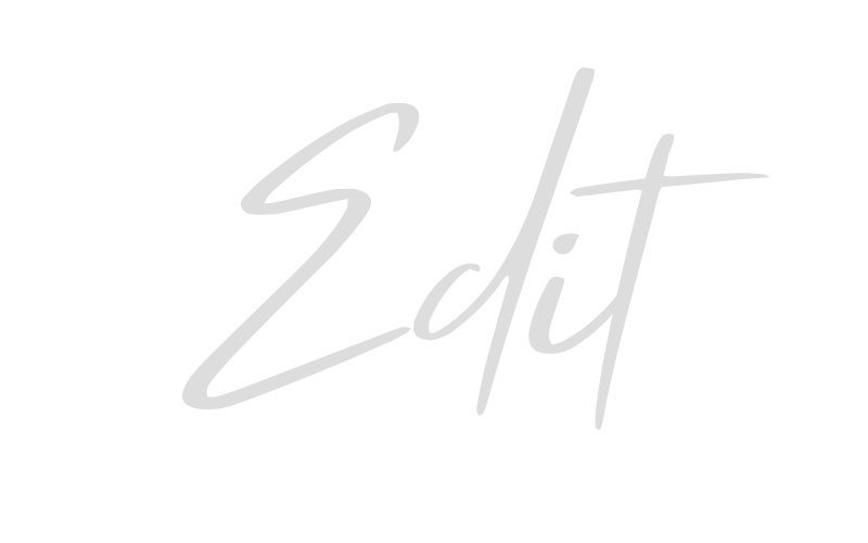 Stylized text displaying the word "Edit" in gray on a black background.