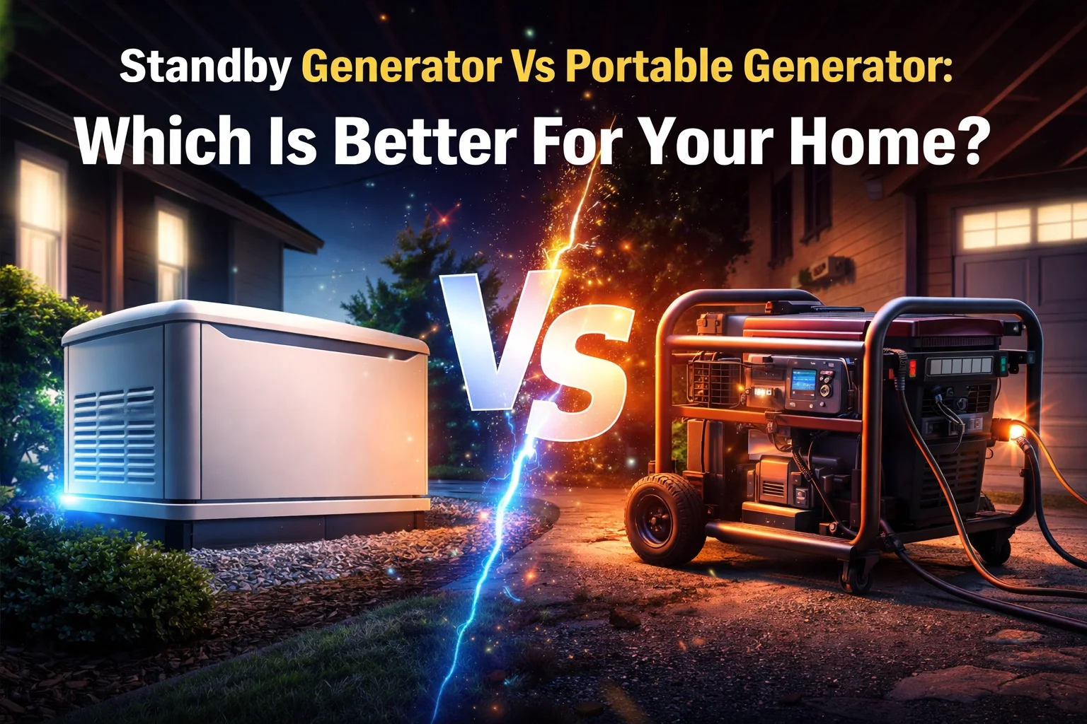 Standby Generator Vs Portable Generator: Which Is Better For Your Home?