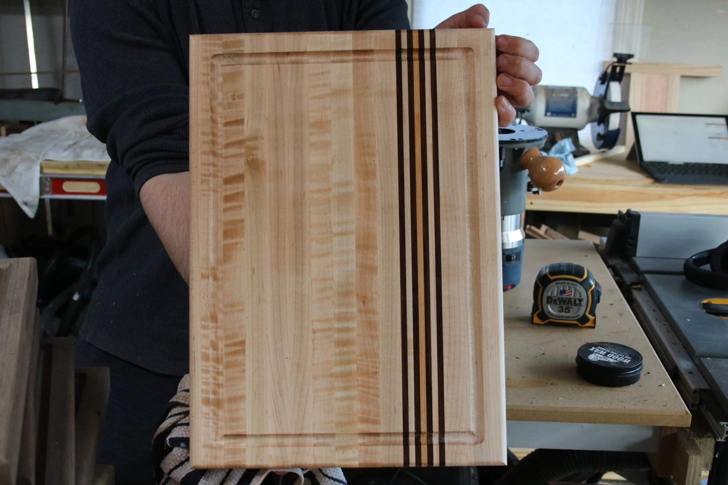 Curly Maple with Peruvian Walnut and Cherry Accents