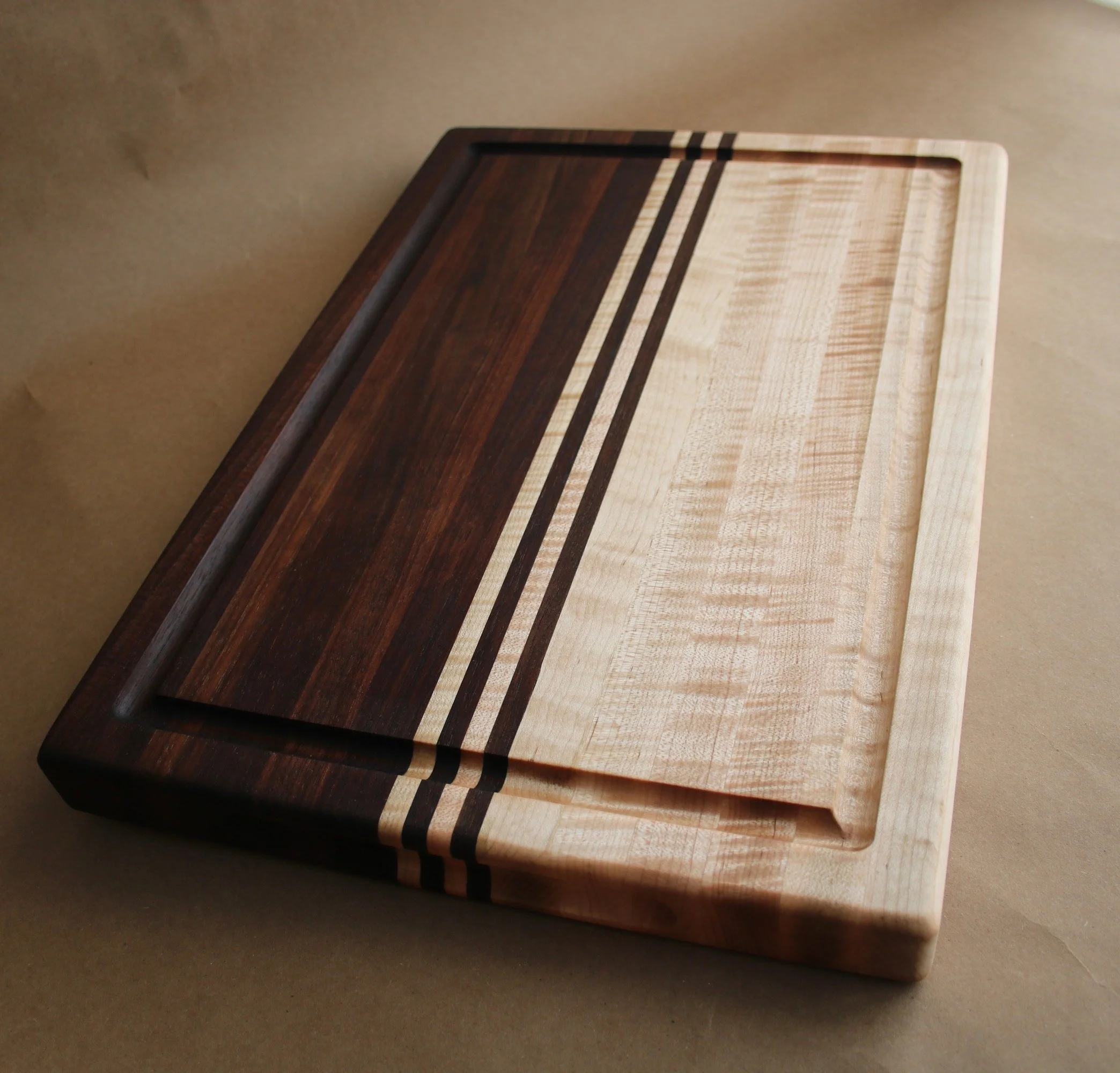 Curly Maple and Peruvian Walnut Half and Half