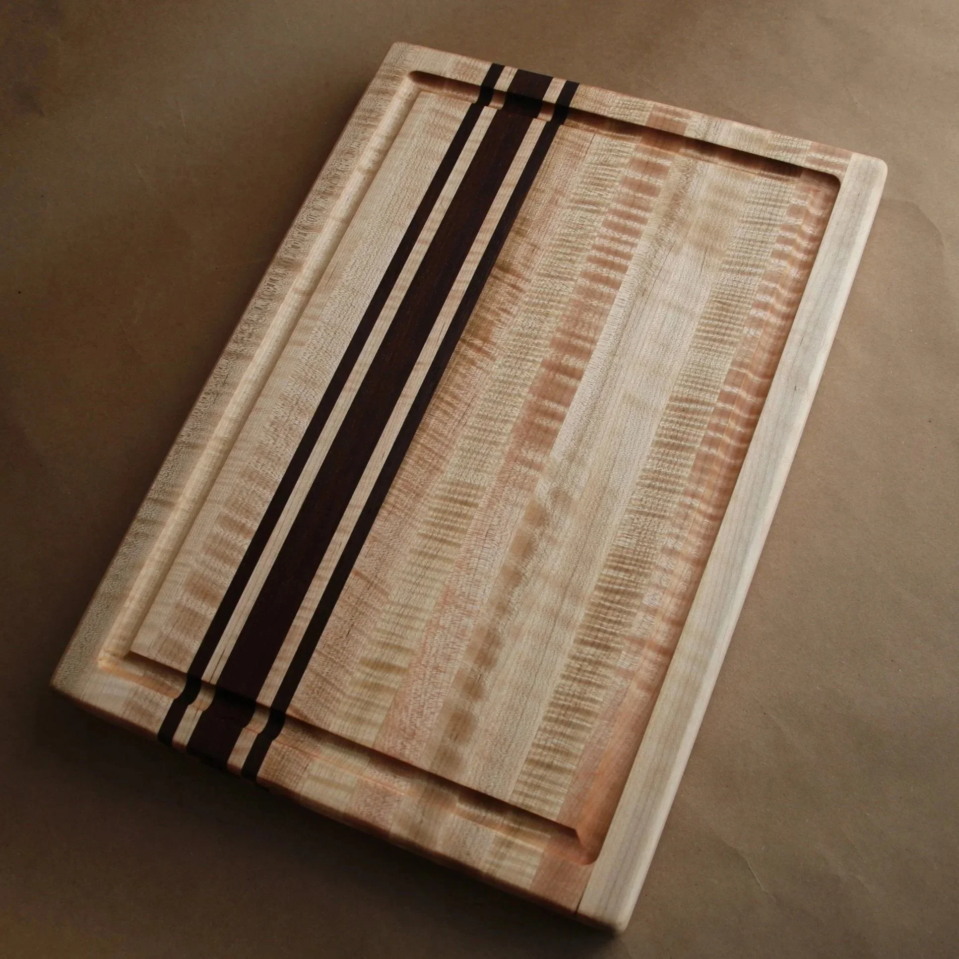 Curly Maple with Peruvian Walnut Accents