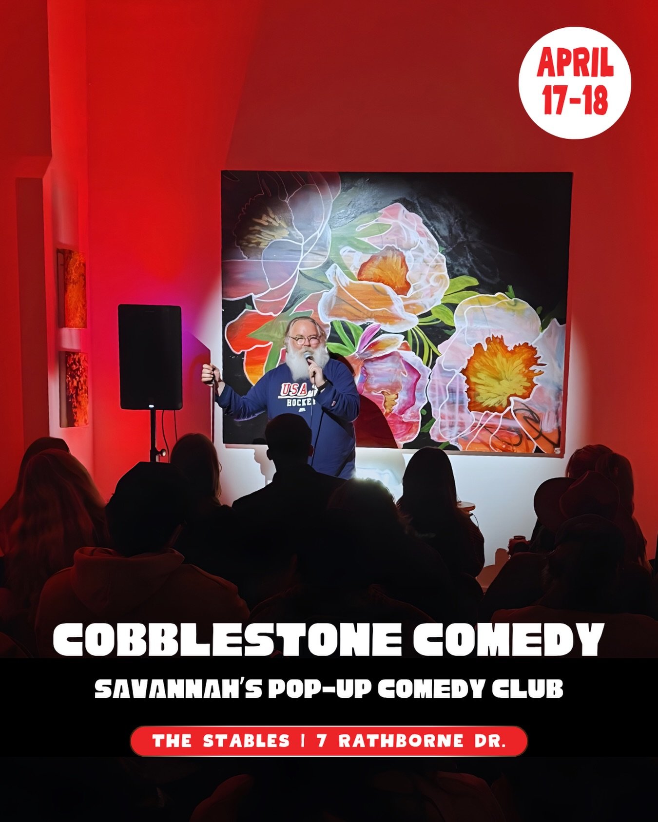 Savannah is getting a stand-up comedy club &mdash; for one weekend only. Hosted at The Stables with Joe &amp; Vera&rsquo;s on bar. Tickets are up at cobblestonecomedy.com