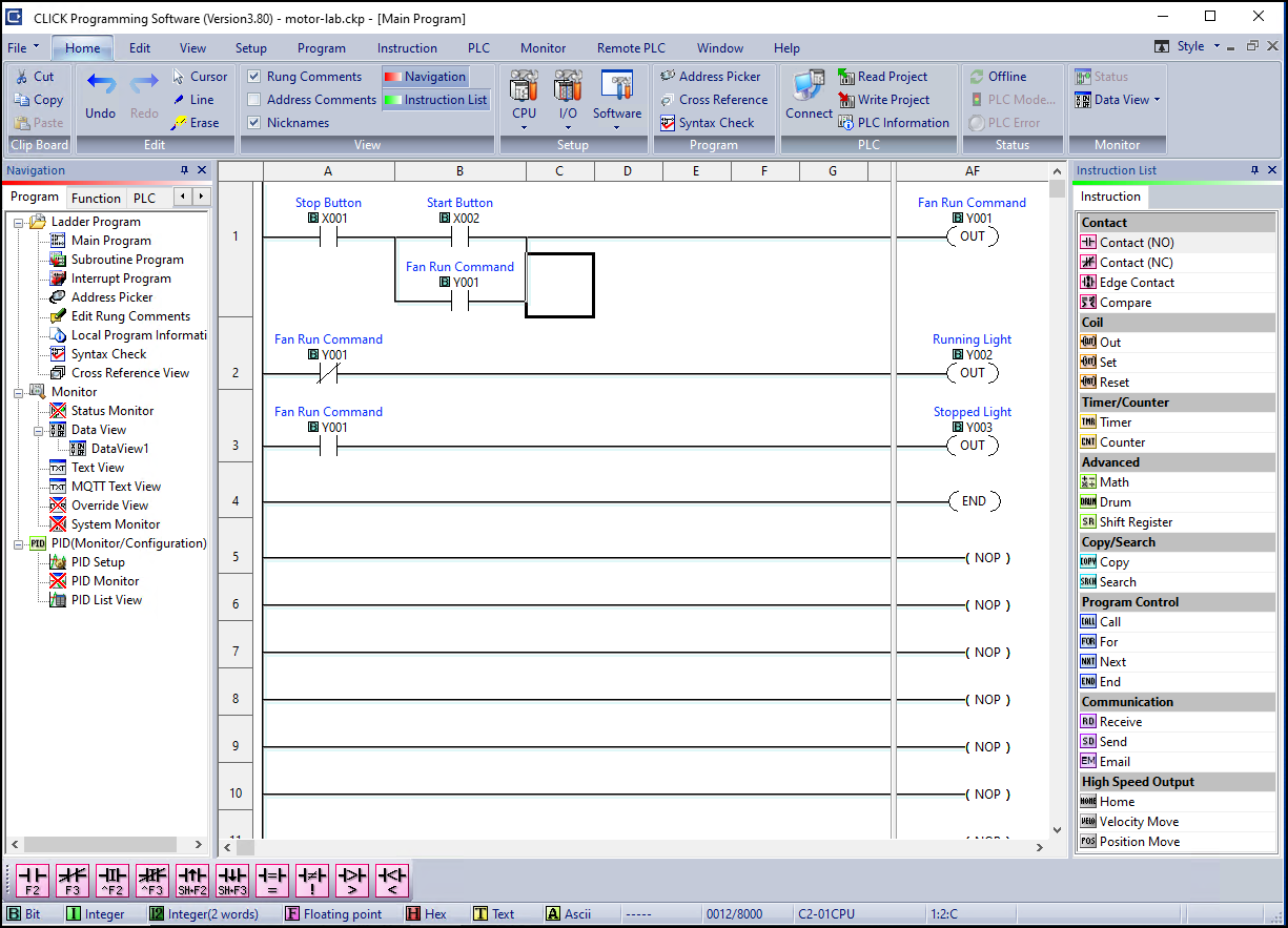 Engineering Workstation with Click PLC programming software!