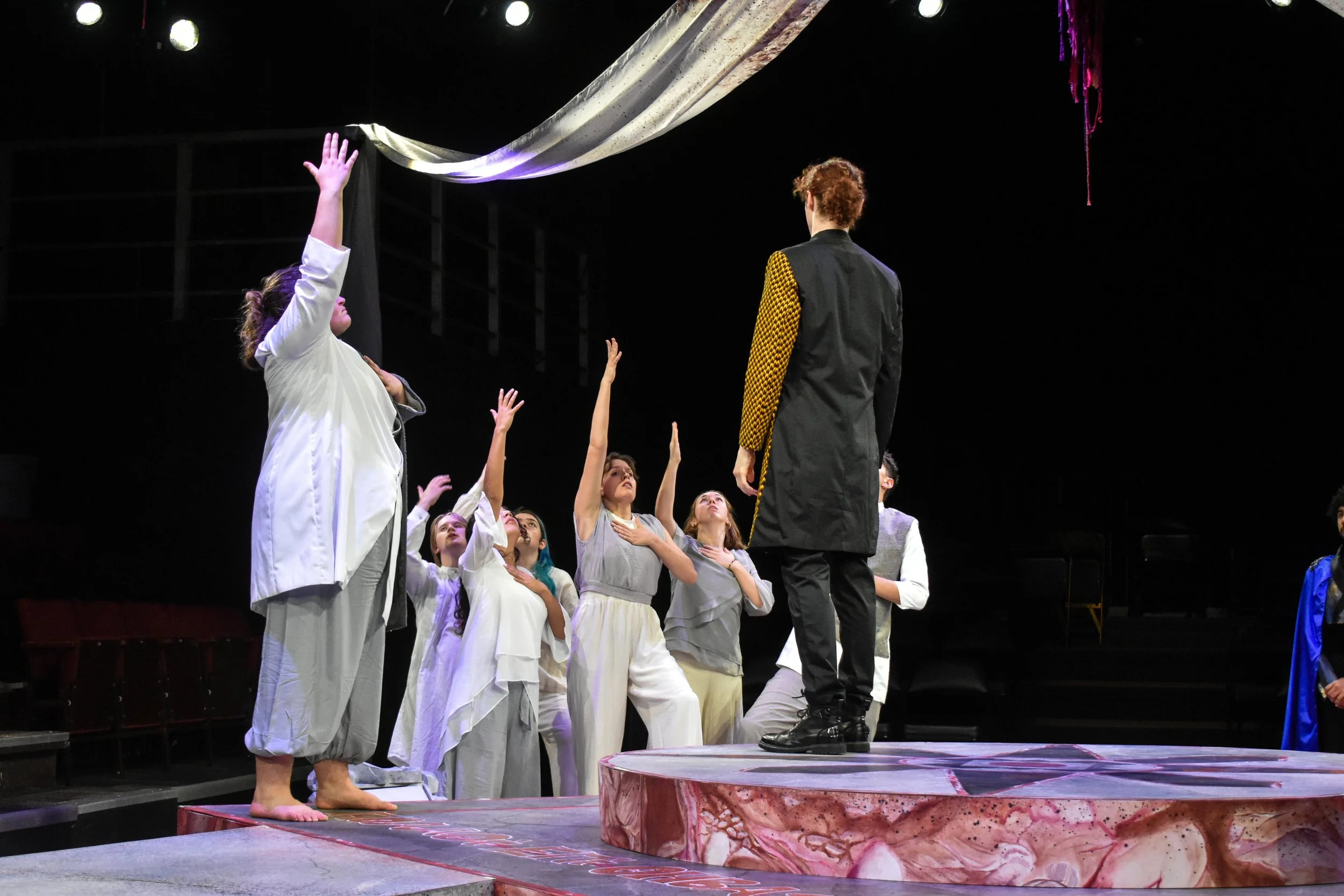 Sept. 29-Oct. 2, 2025 - Rehearsals begin. Each day of the week, I deliver a presentation to the cast that contextualizes a specific part of the production, and I help guide our table work (click to see my work).