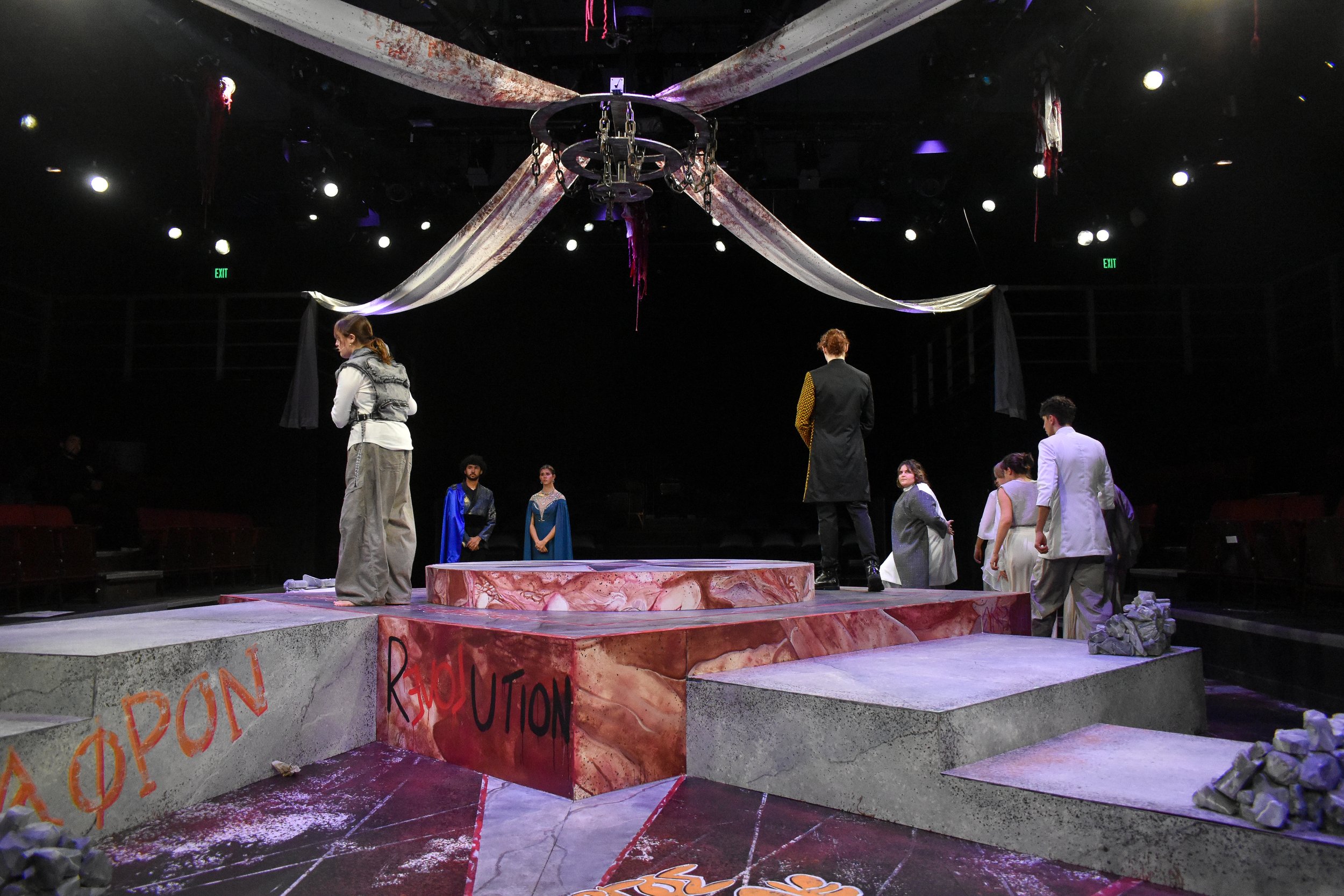 Spring 2025 - I begin pre-production meetings with the director and design team, where I help streamline the production's thematic vision and conduct supplementary research upon the teams request (click to see my work).