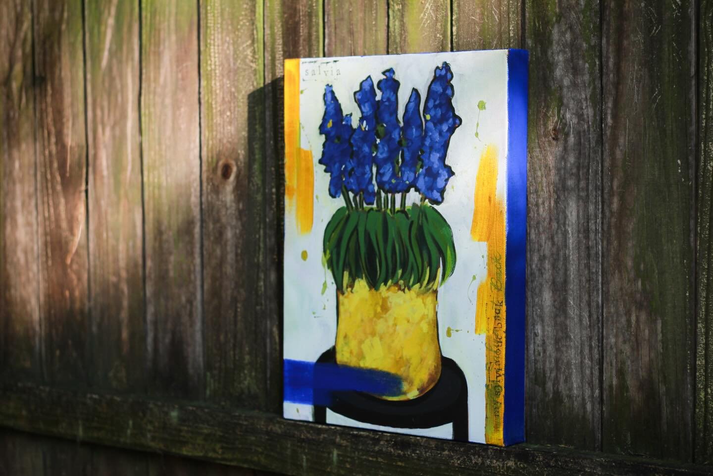 My Salvia out Back - $150 - Acrylic and Archival Ink on Canvas
Spring is here and my flowers are blooming! I loved creating this piece.
Available via DM or through my website!