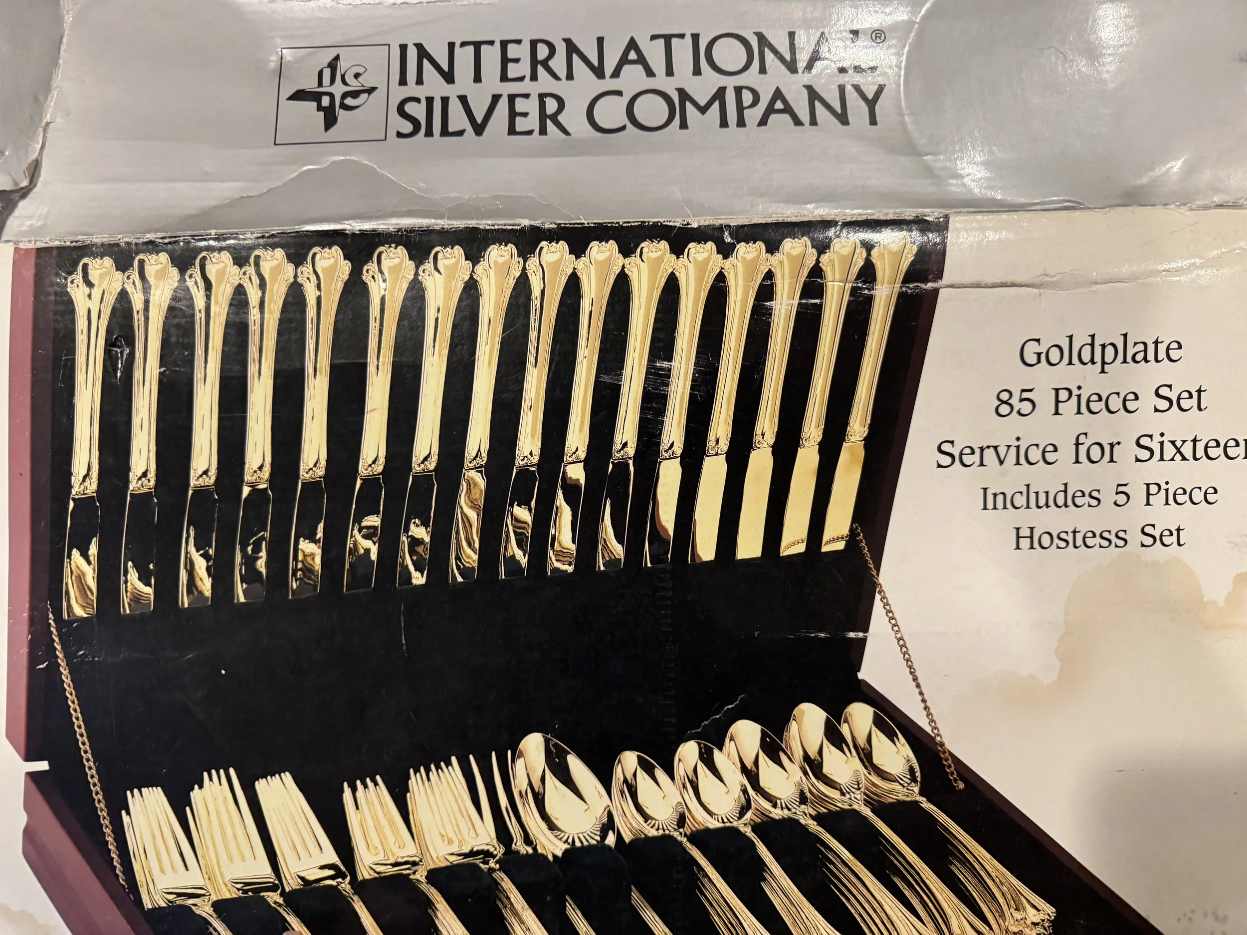 International Silver Company Flatware set. New. (Gold Plated)